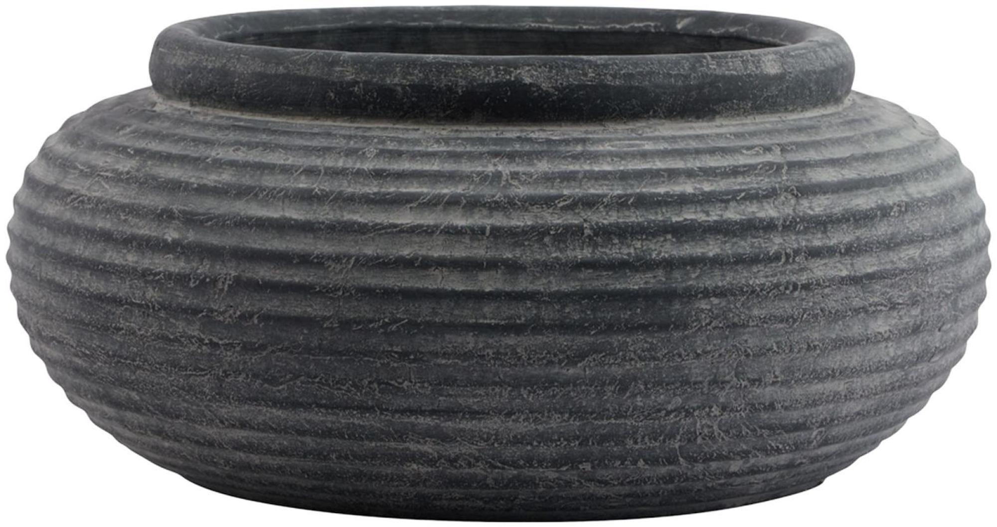 Wembley Ceramic Round Ribbed Planter