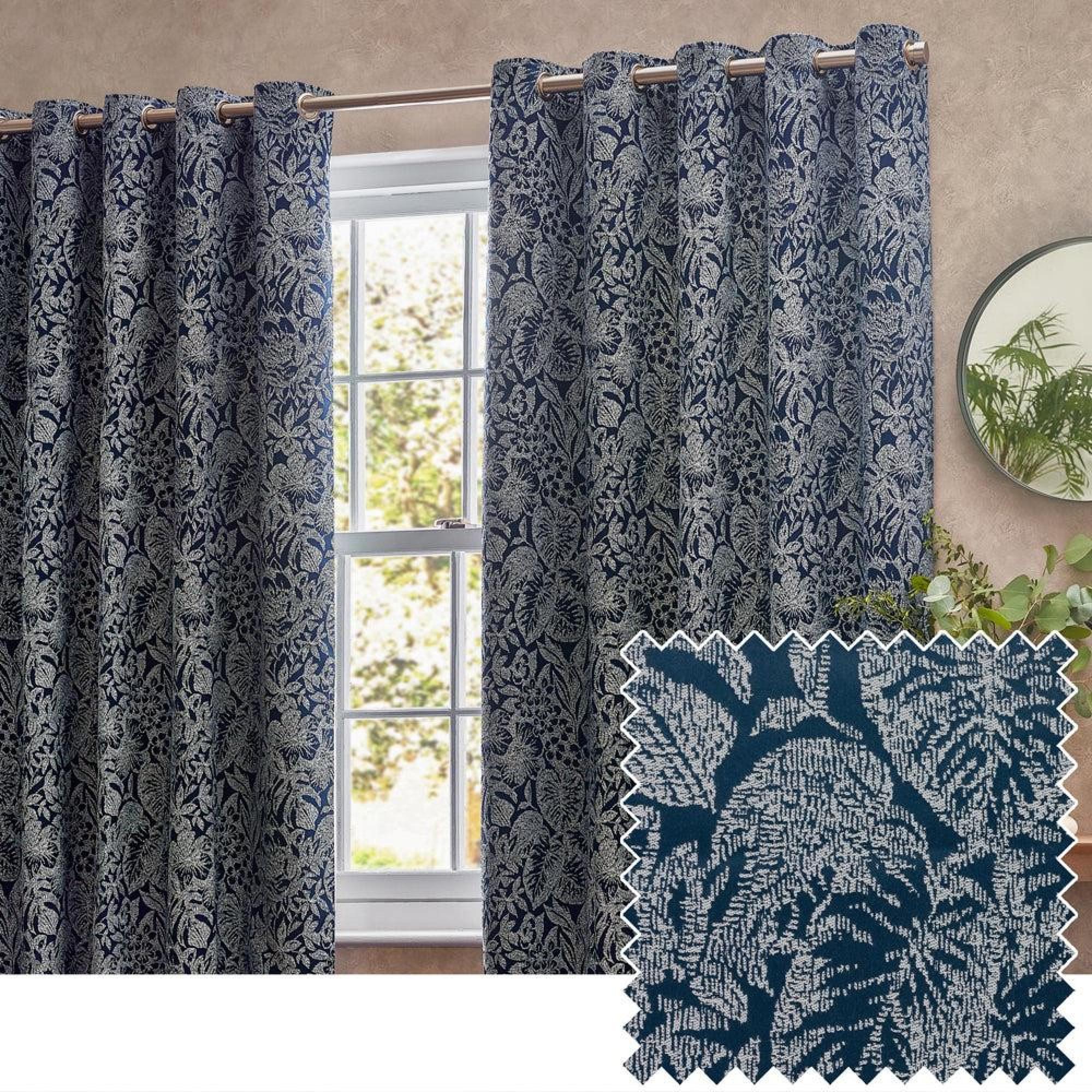 Wylder Bali Midnight Eyelet Curtains