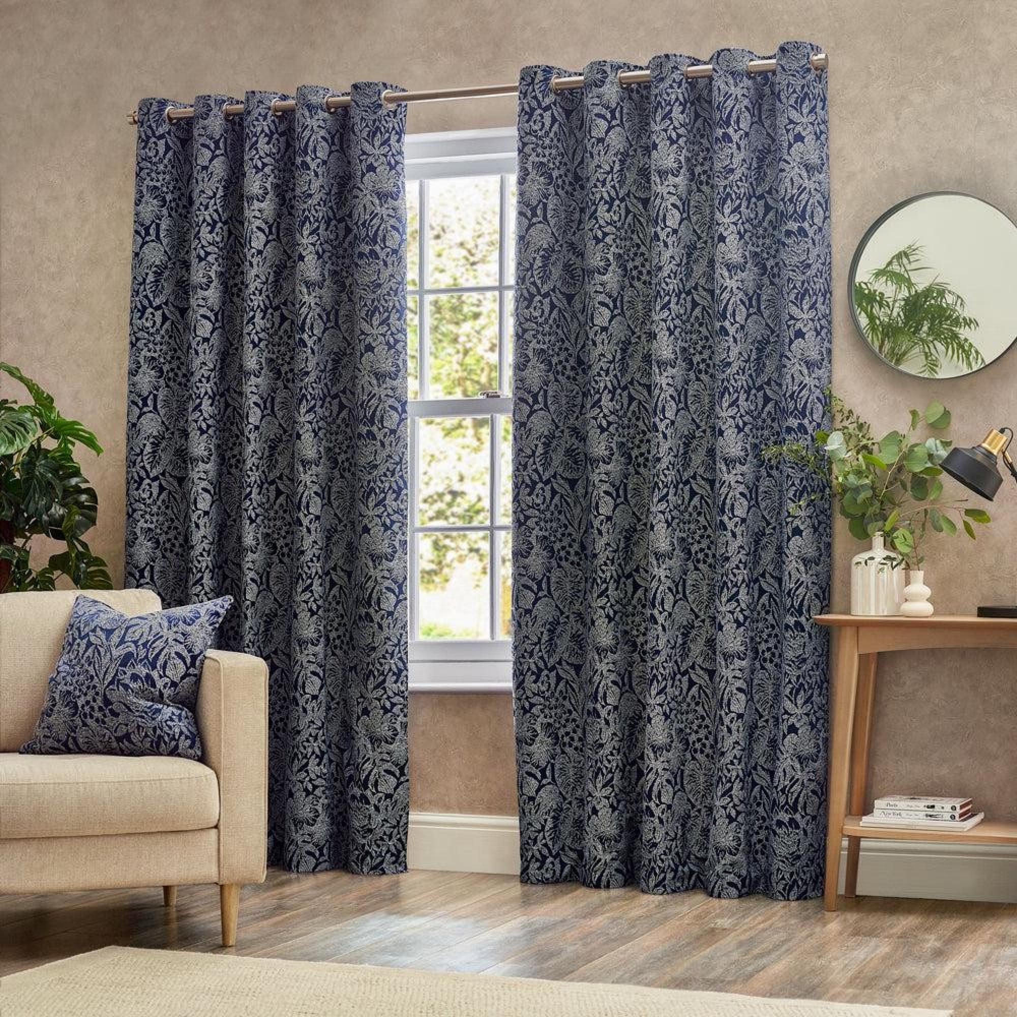 Wylder Bali Midnight Eyelet Curtains
