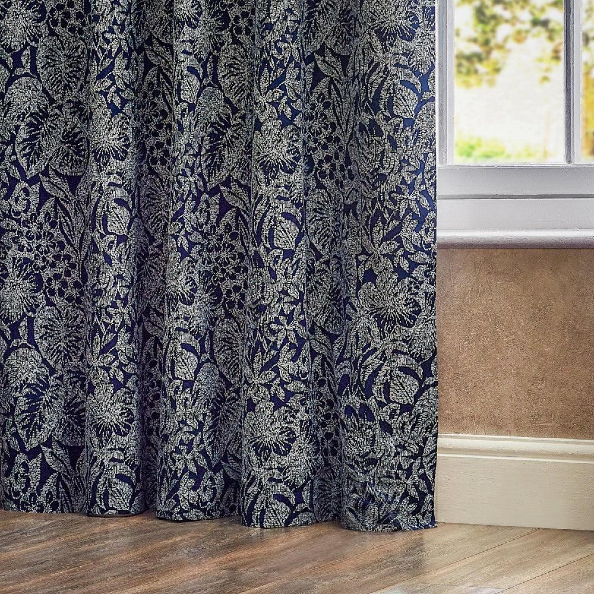 Wylder Bali Midnight Eyelet Curtains