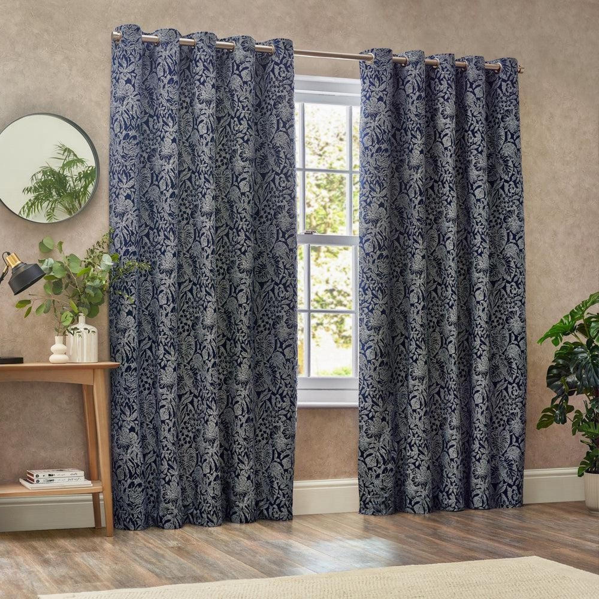 Wylder Bali Midnight Eyelet Curtains
