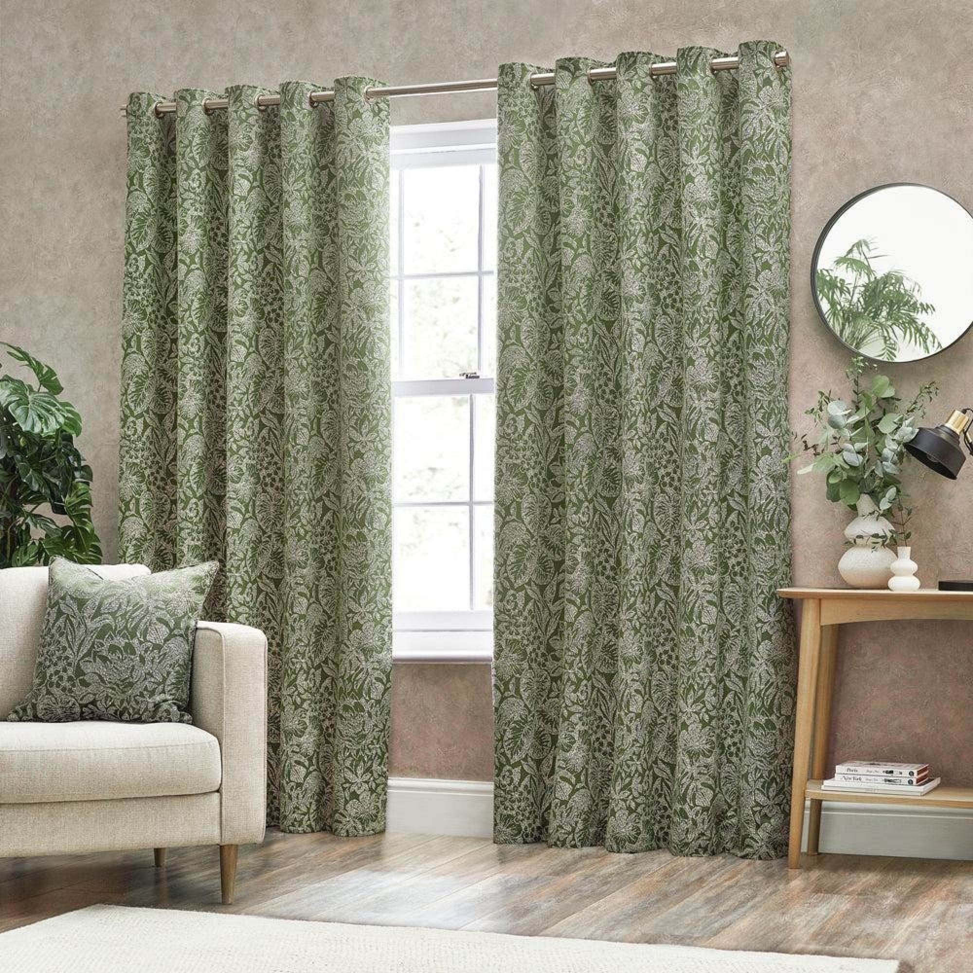 Wylder Bali Olive Eyelet Curtains