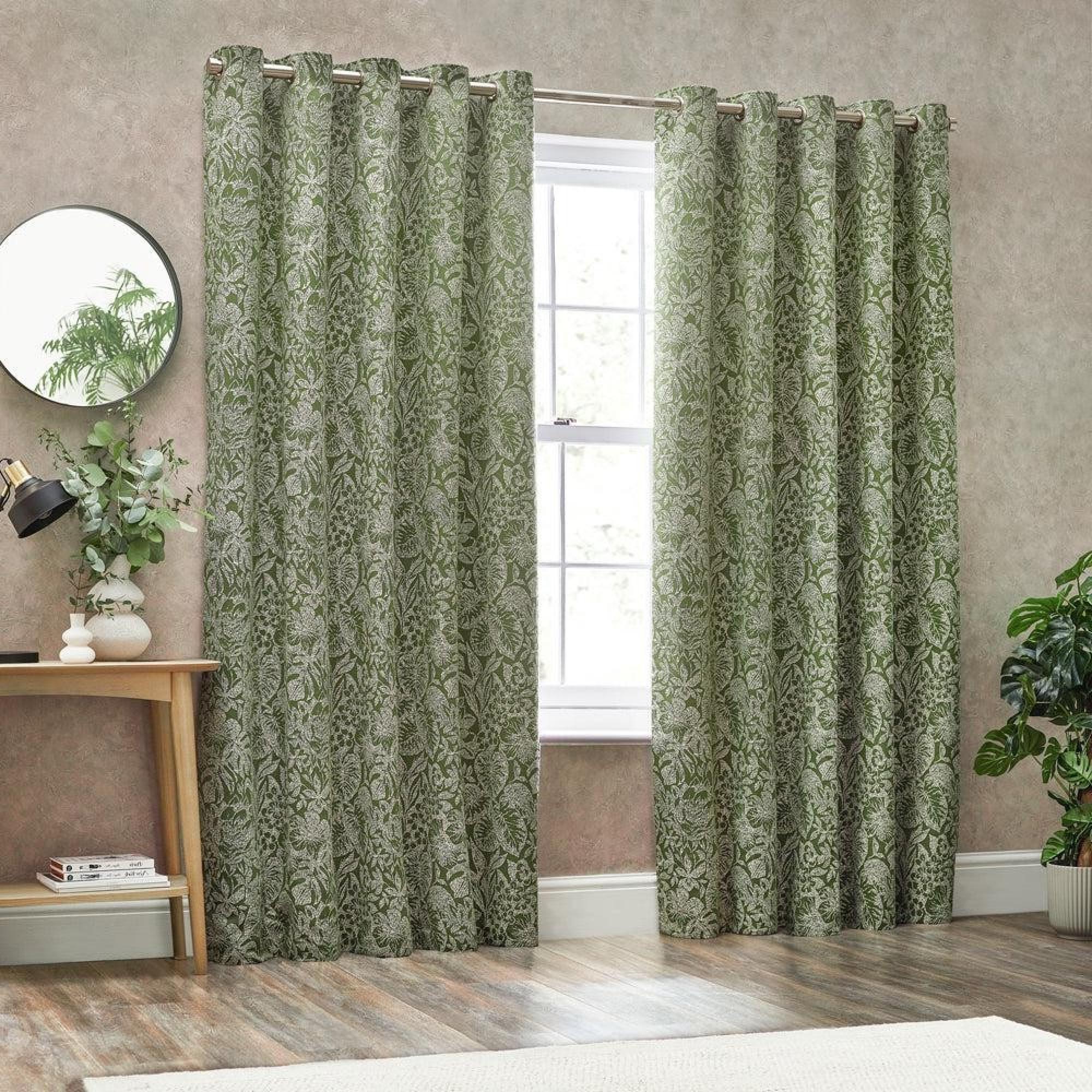 Wylder Bali Olive Eyelet Curtains