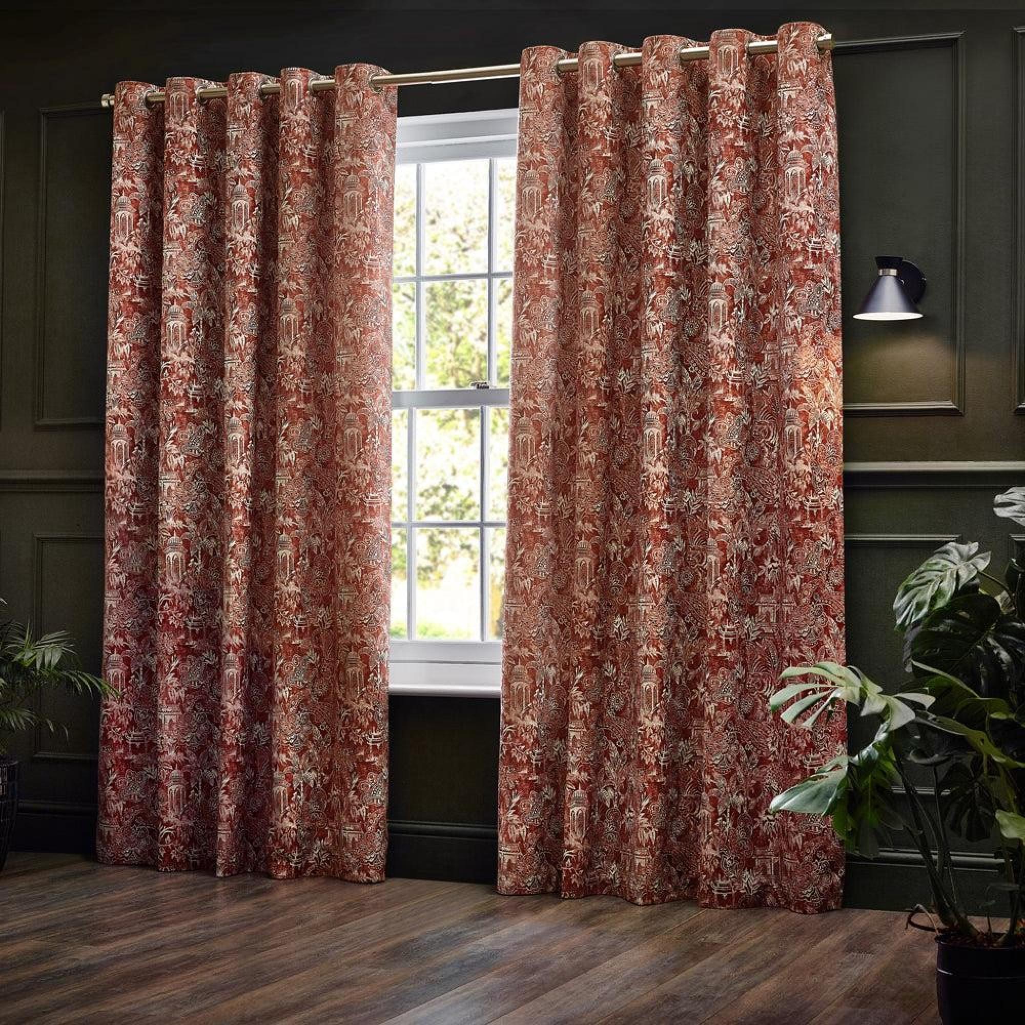 Wylder Bengal Amber Eyelet Curtains