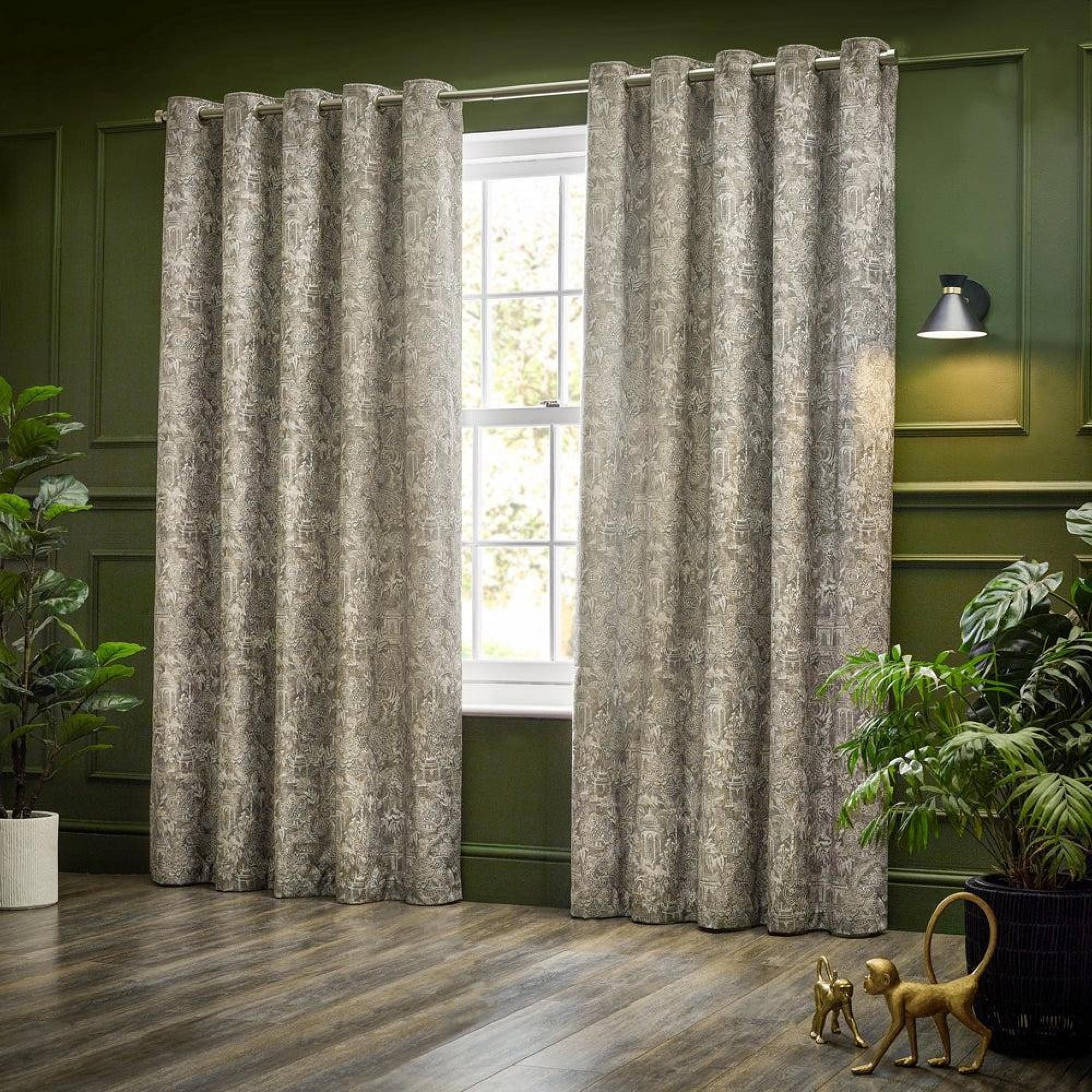 Wylder Bengal Linen Eyelet Curtains