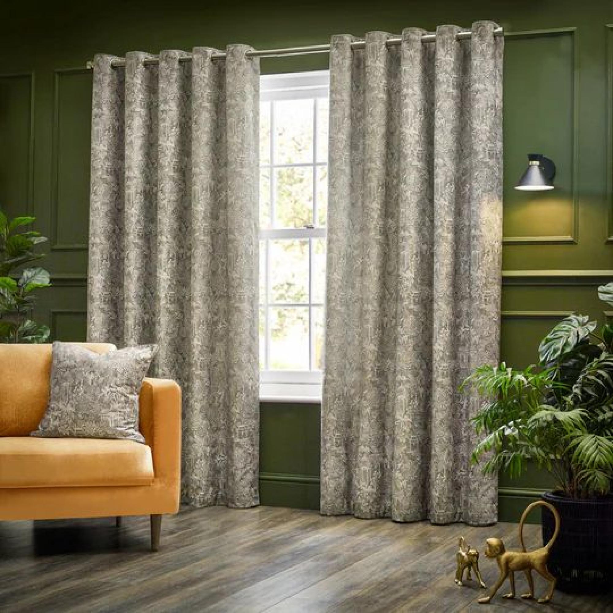 Wylder Bengal Linen Eyelet Curtains
