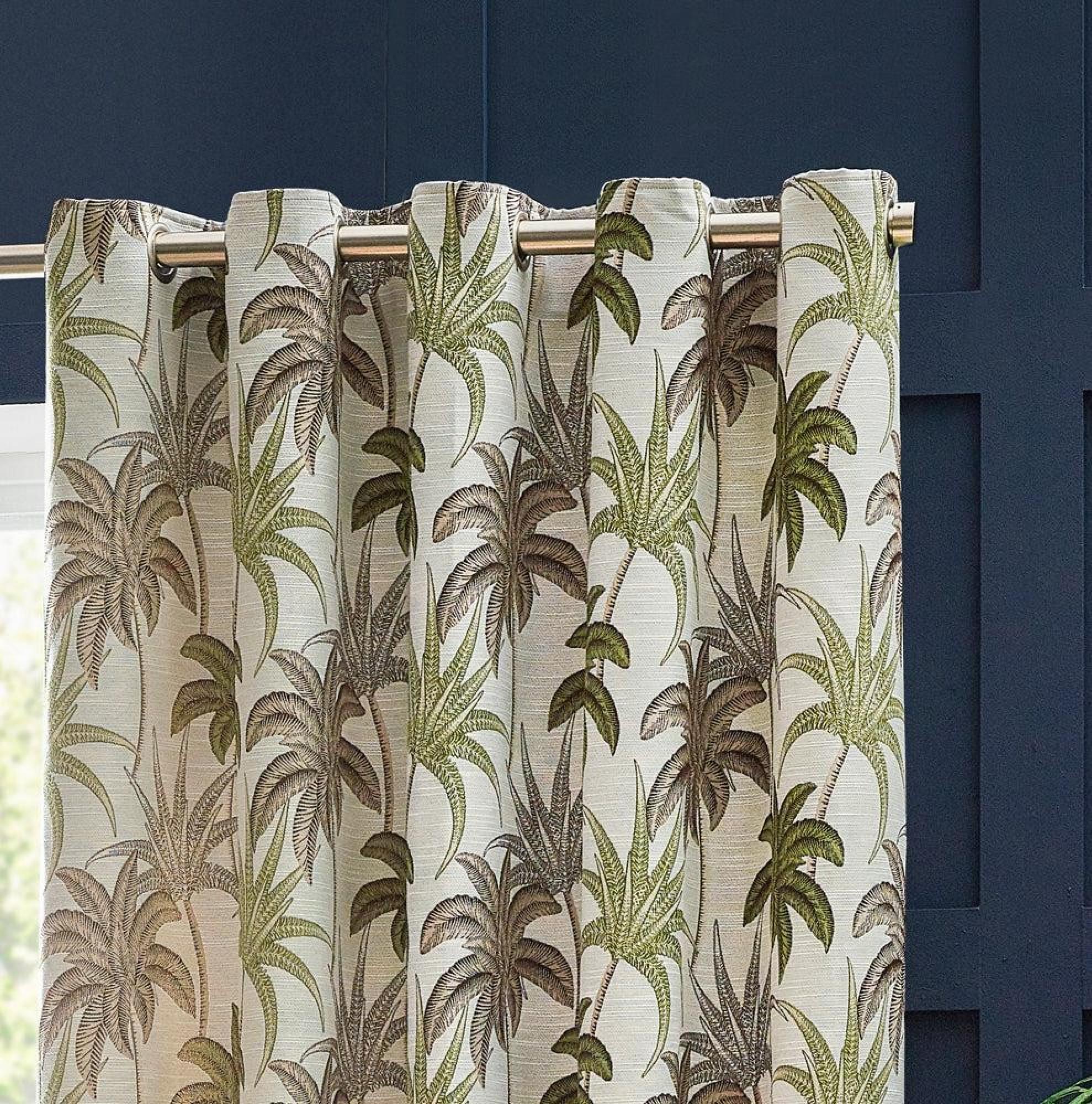 Wylder Galapagos Green Eyelet Curtains