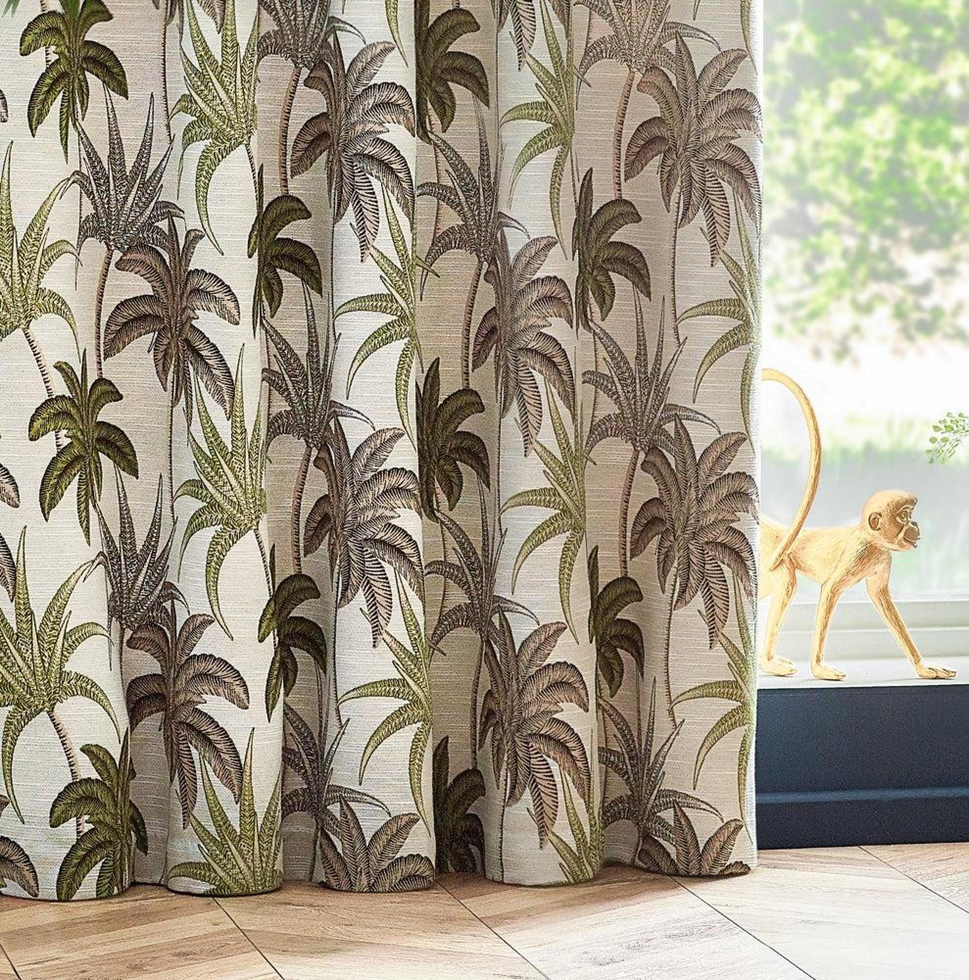 Wylder Galapagos Green Eyelet Curtains