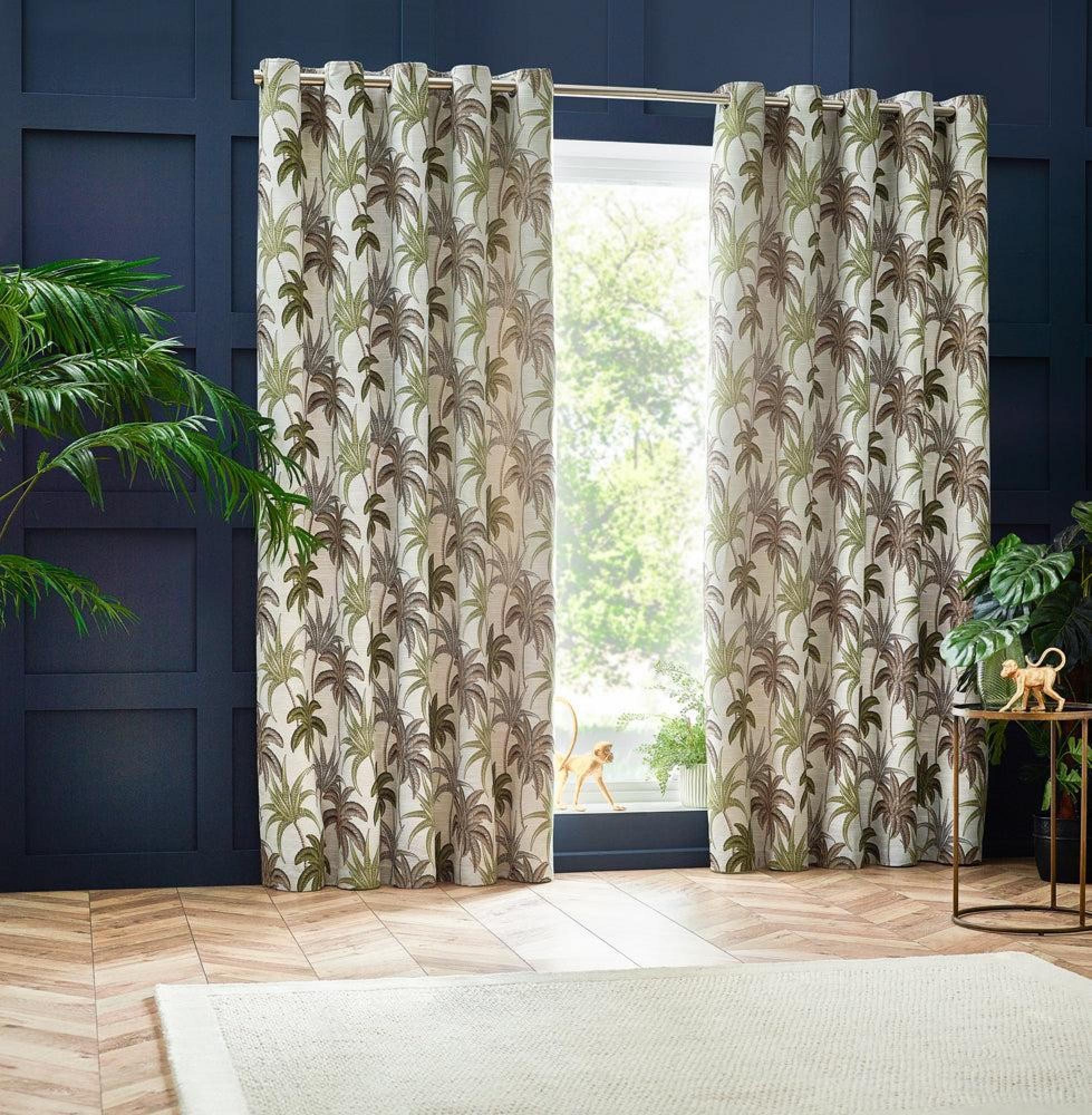 Wylder Galapagos Green Eyelet Curtains