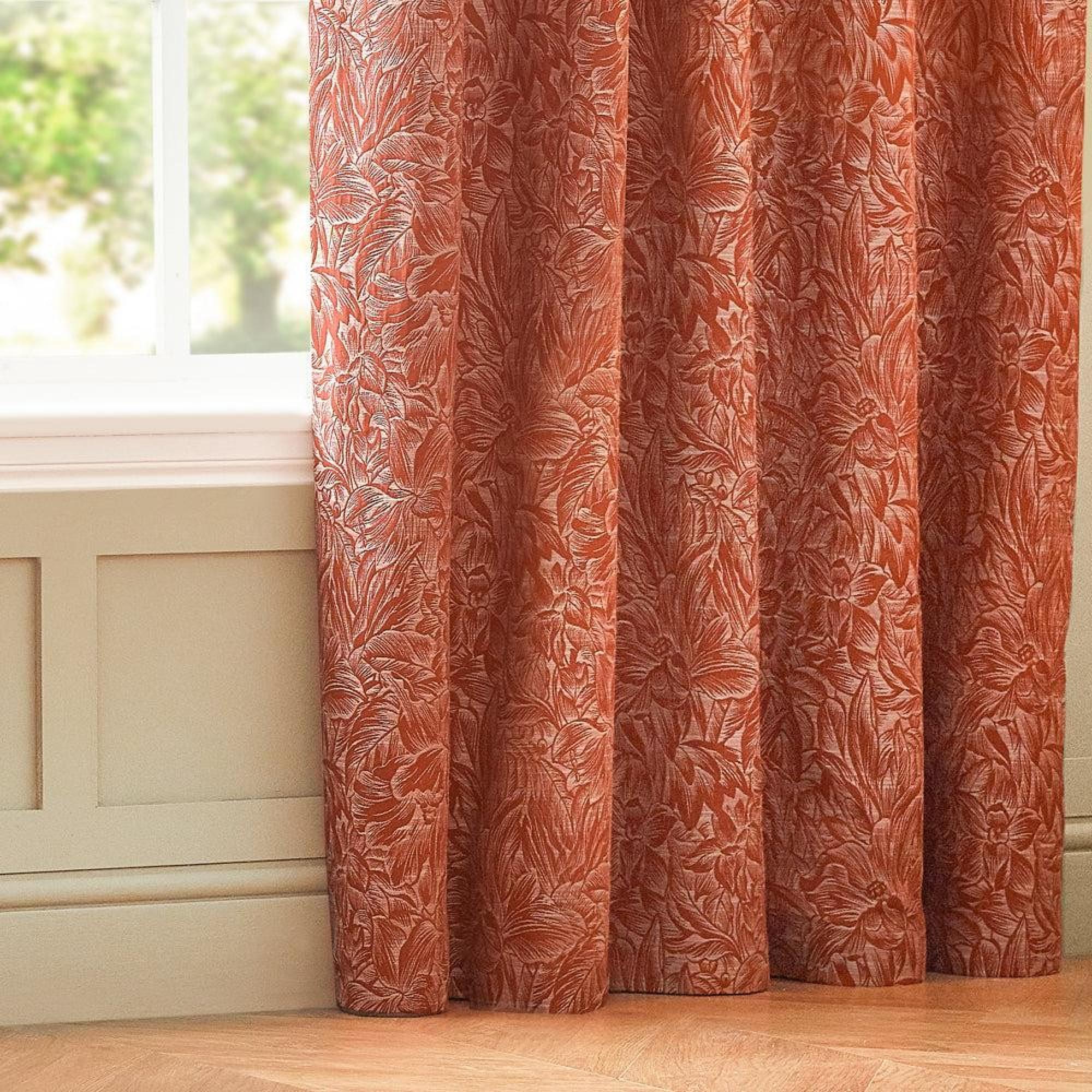 Wylder Grantley Brick Jacquard Eyelet Curtains
