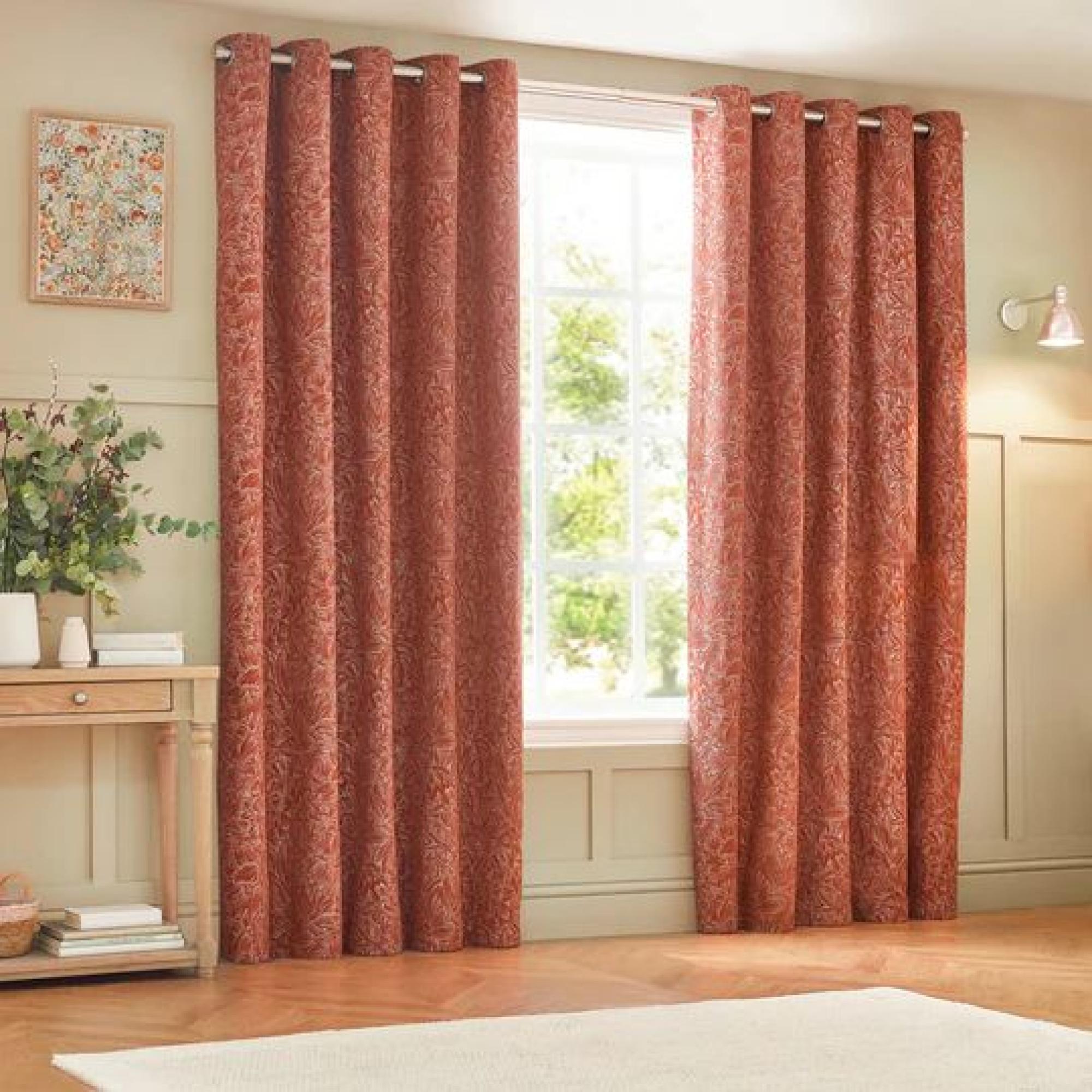 Wylder Grantley Brick Jacquard Eyelet Curtains