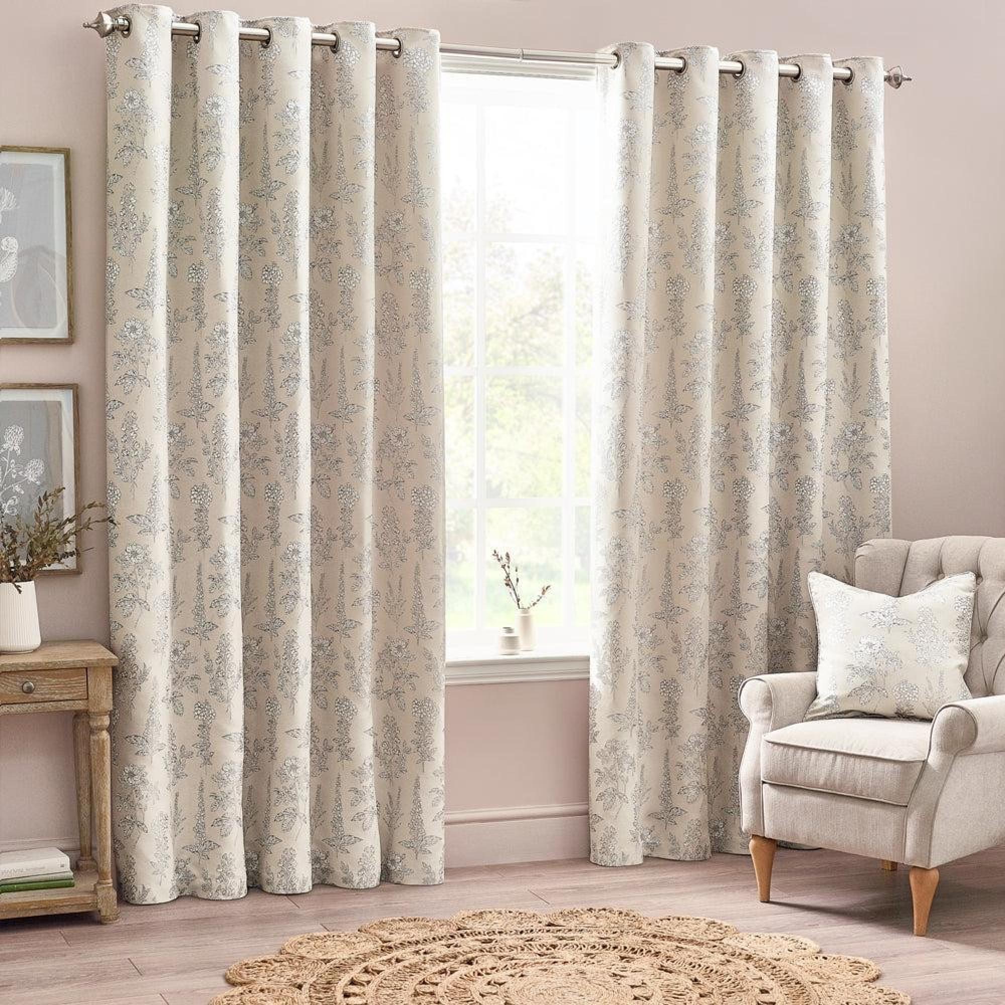 Wylder Sophia Natural Room Darkening Eyelet Curtains