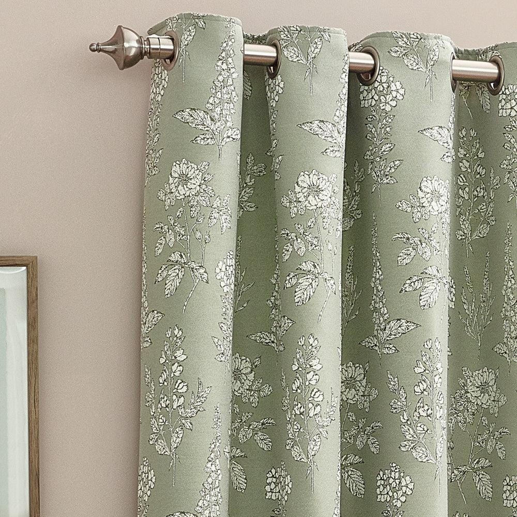 Wylder Sophia Sage Room Darkening Eyelet Curtains