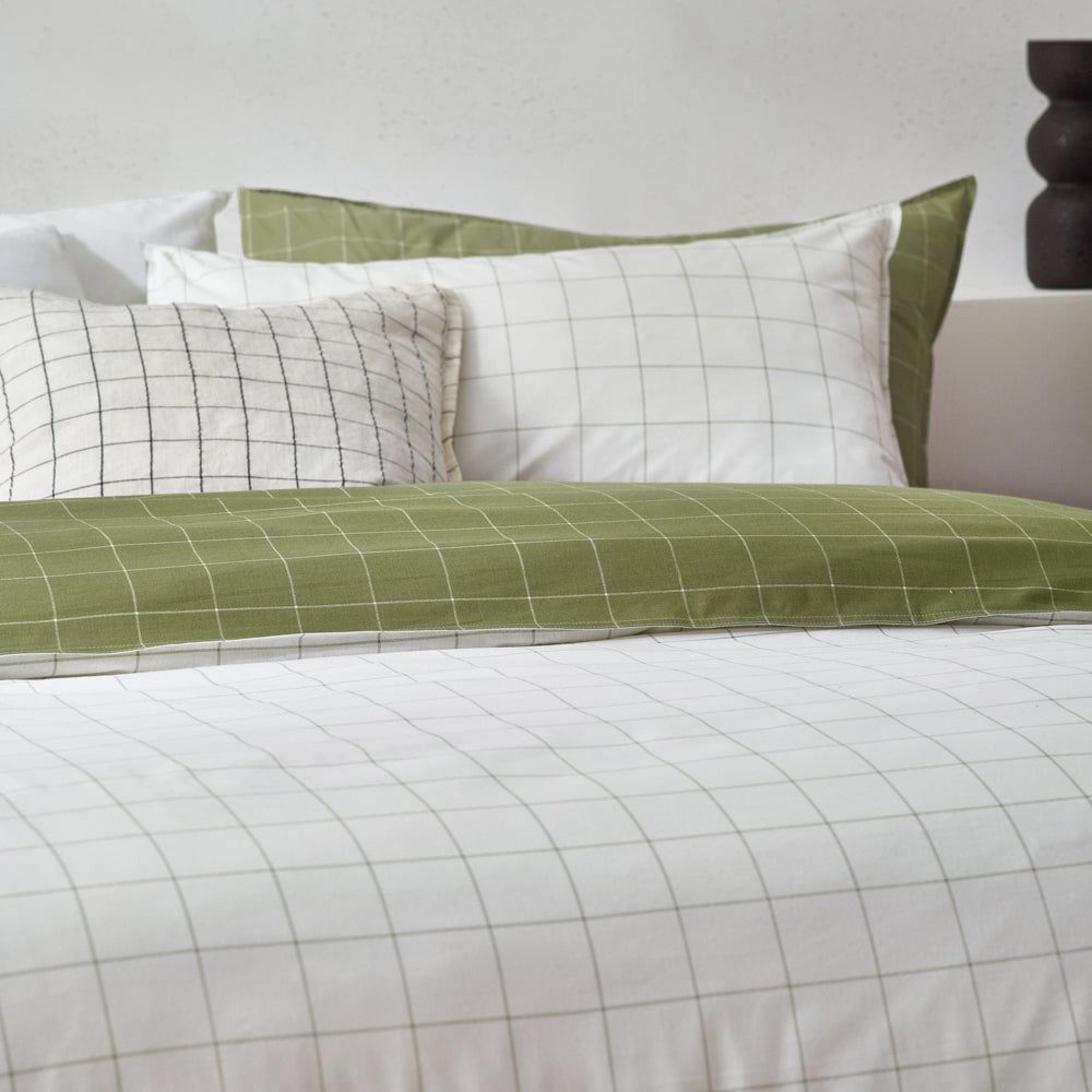 Yard Howarth Beige Check Duvet Cover Set