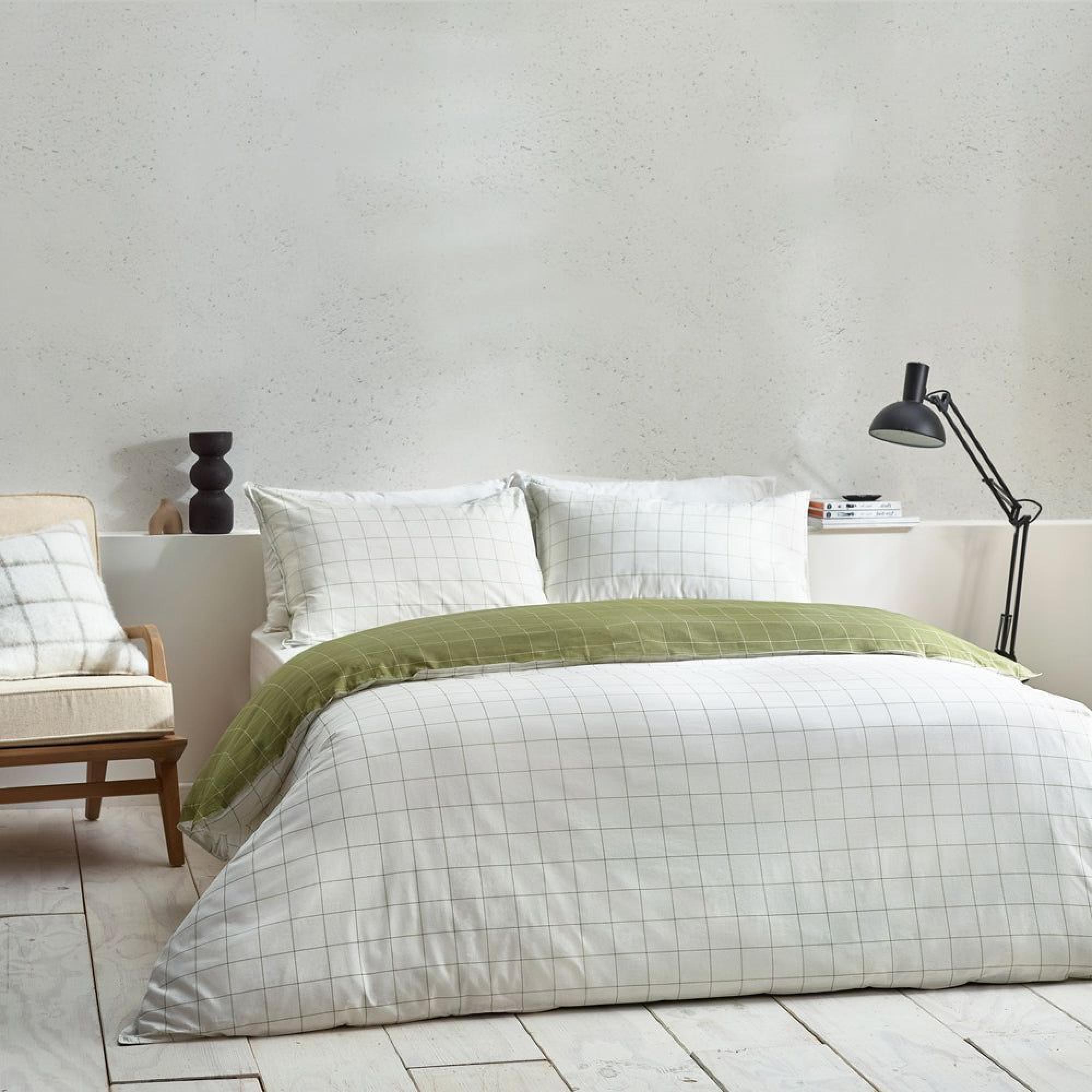 Yard Howarth Beige Check Duvet Cover Set