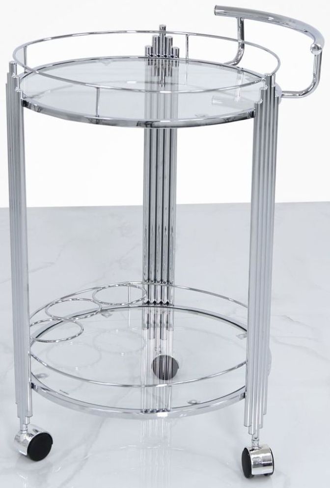 Cohen Drinks Trolley - Glass and Chrome