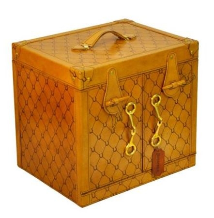 Mysore Handcrafted Tan Mini Bar Box