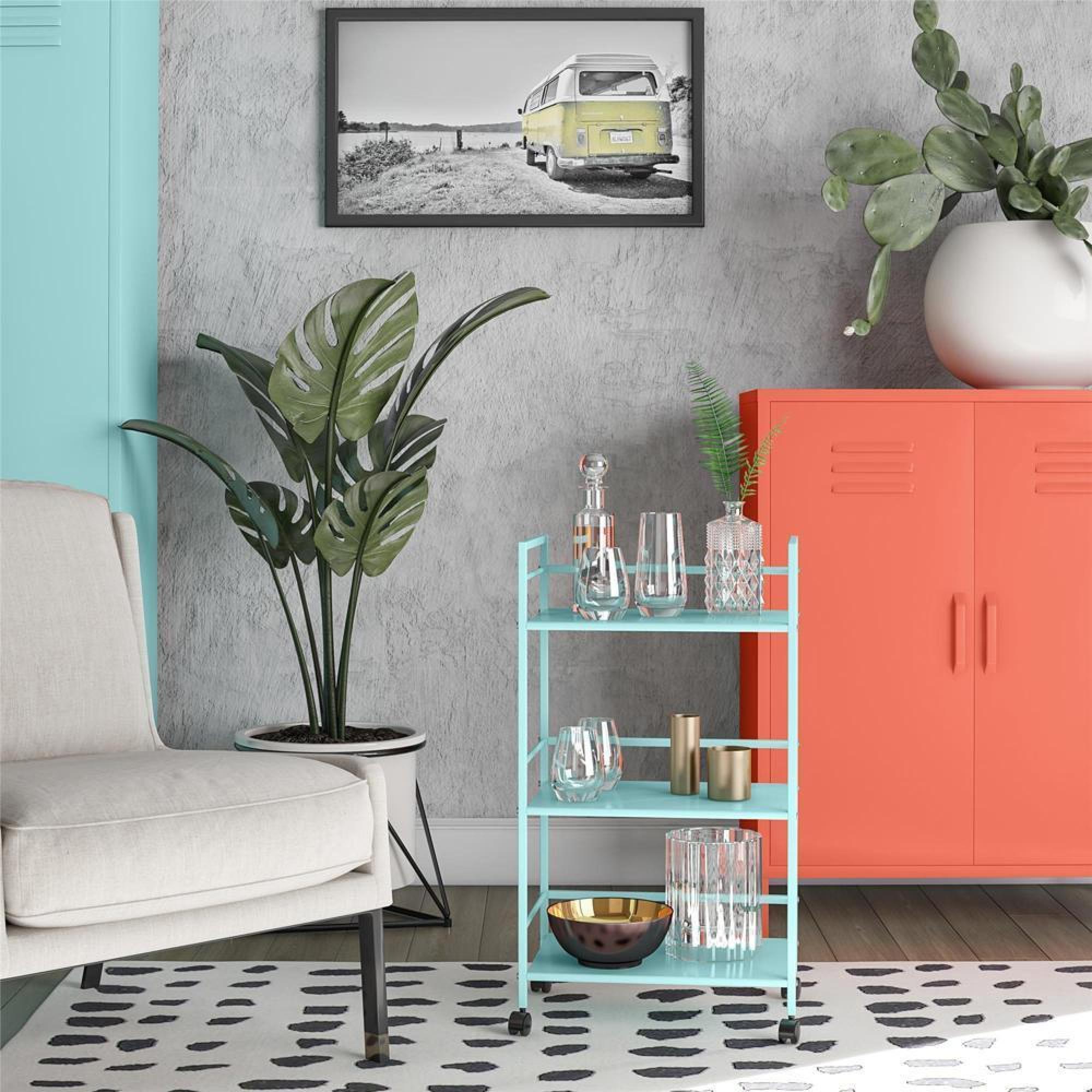 Novogratz Cache Rolling Cart - Mint - 7741811COMNUK