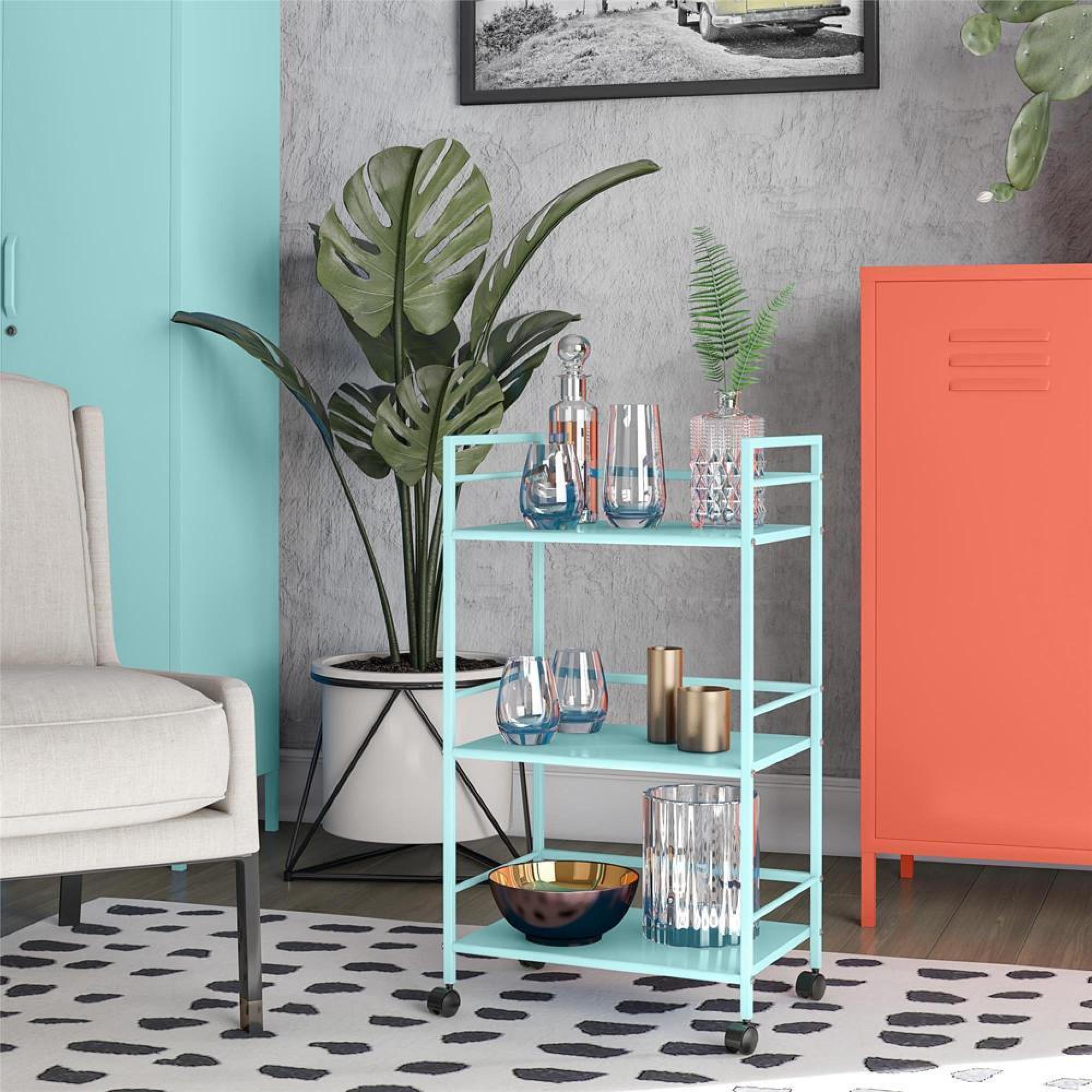 Novogratz Cache Rolling Cart - Mint - 7741811COMNUK