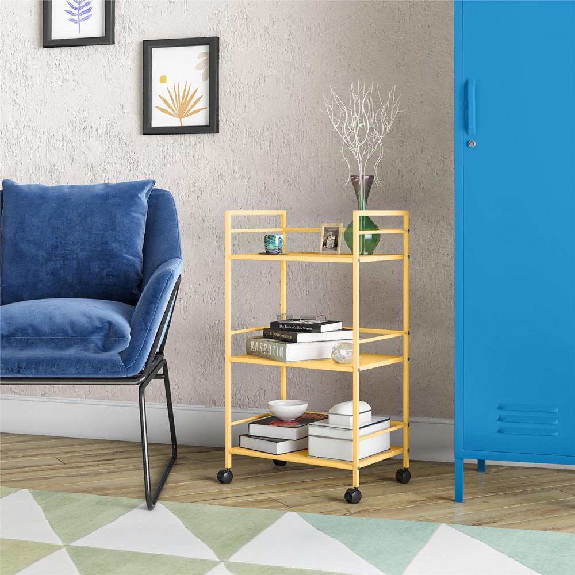 Novogratz Cache Rolling Cart - Yellow - 7741814COMNUK