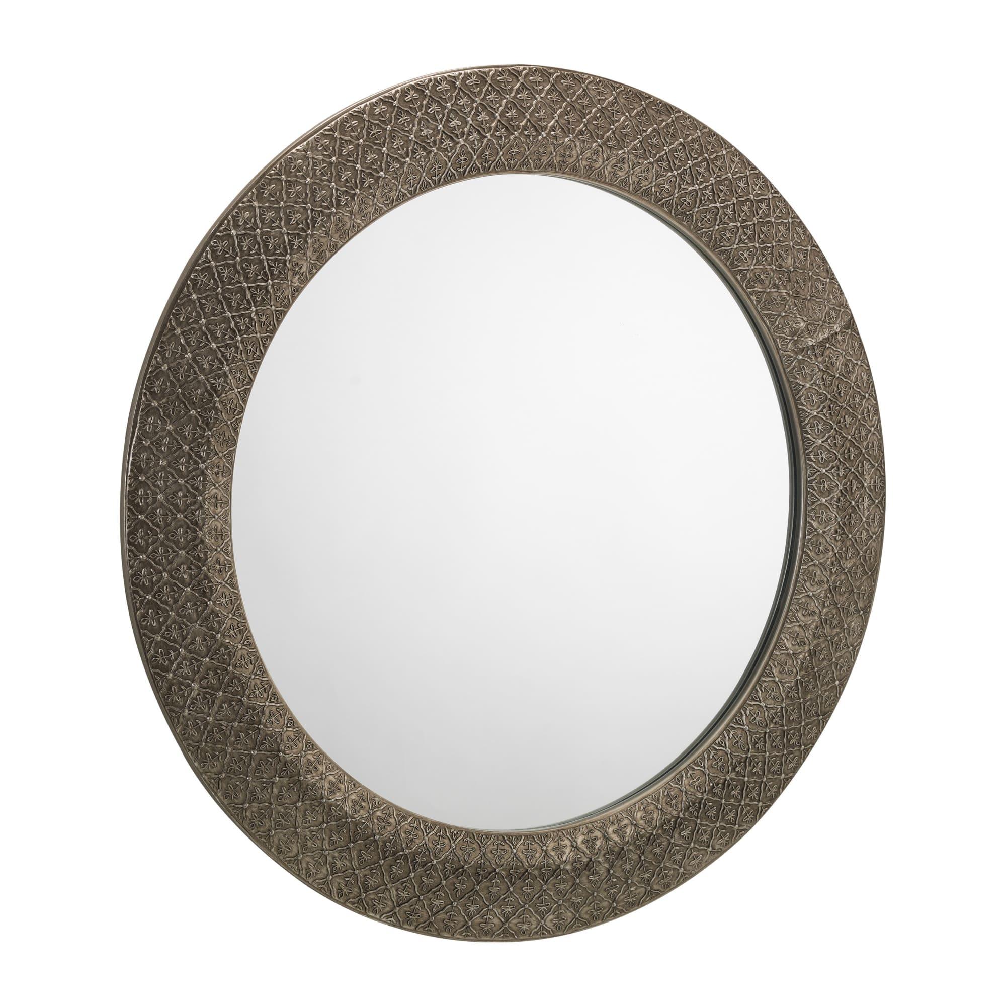 Cadence Wall Mirror - Round - Pewter