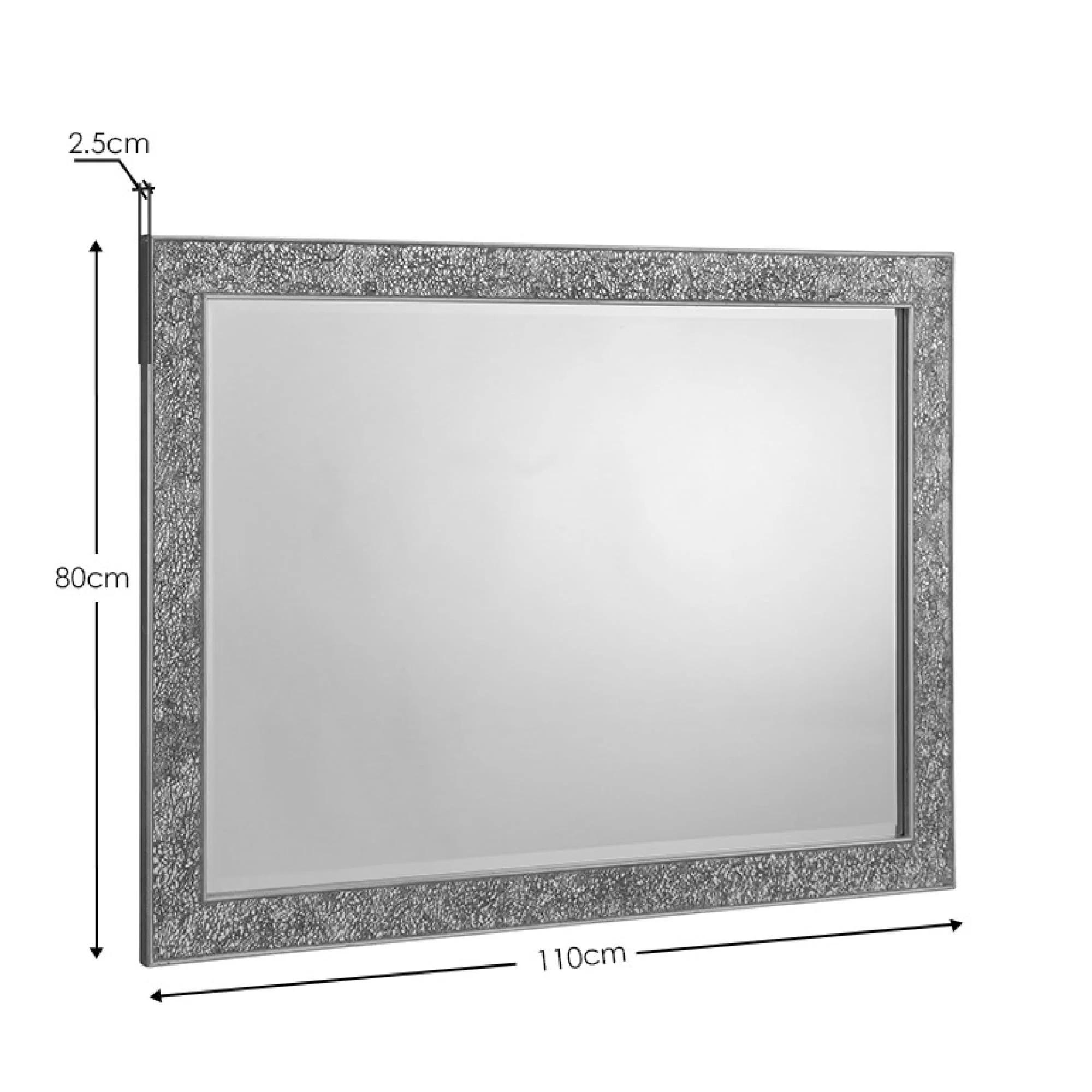 Staccato Wall Mirror - Rectangular - Silver