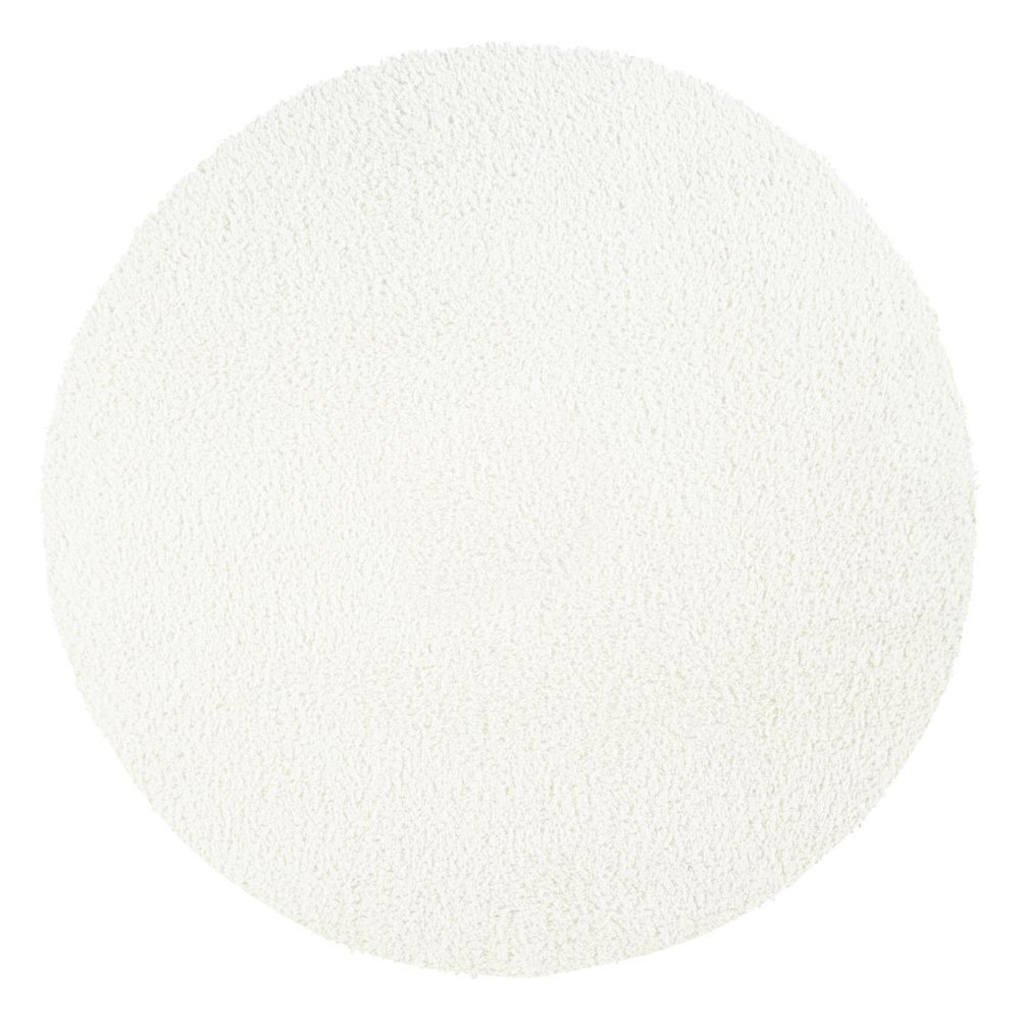 Cloudy Round Rug - High Pile Shaggy - CDG2302 - White - Sizes Available