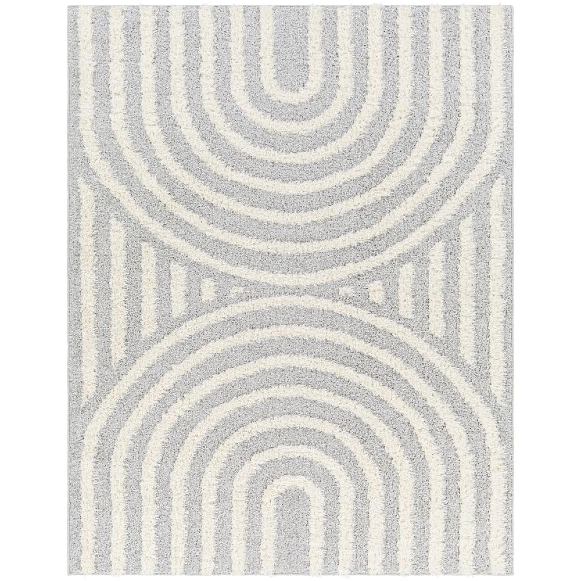 Rodos Rug - Modern Shaggy - RDO2330 - Light Slate - Sizes Available