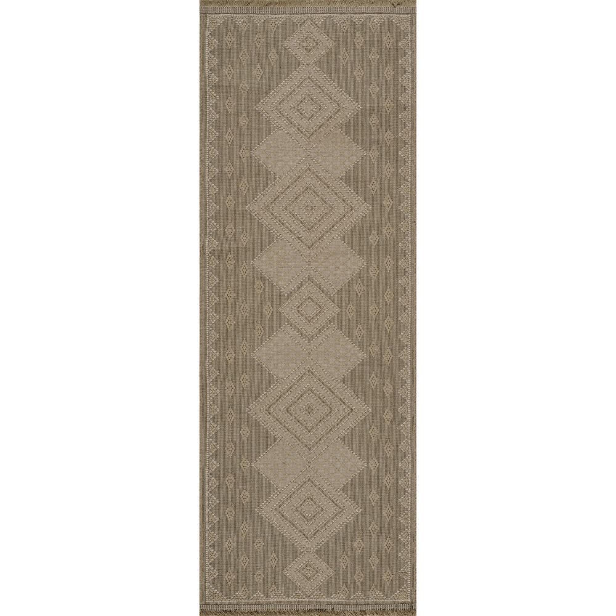 Mystery Runner - Machine Washable Boho Jute - MYS2305 - Tan - 79cm x 220cm