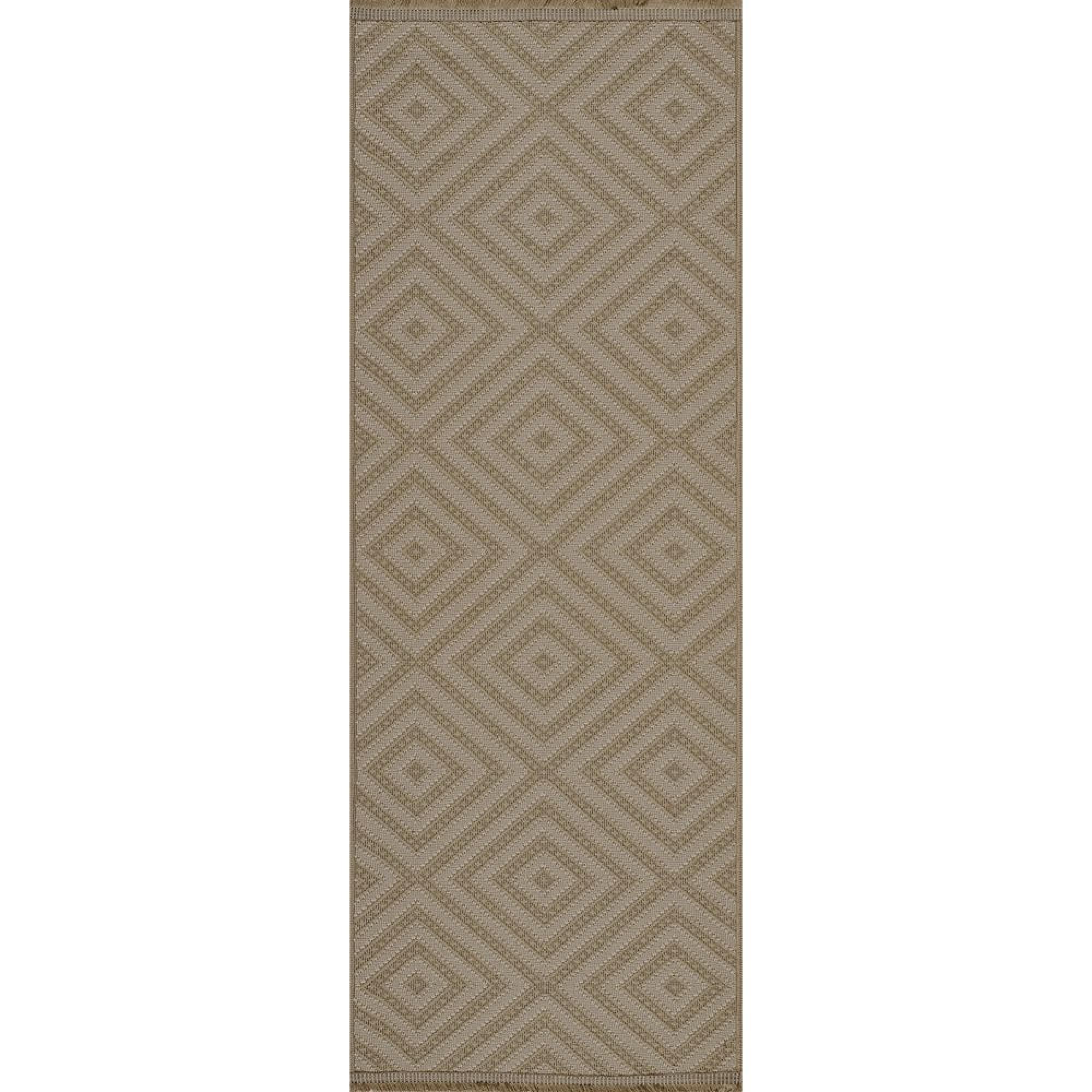 Mystery Runner - Machine Washable Boho Jute - MYS2306 - Tan - 79cm x 220cm