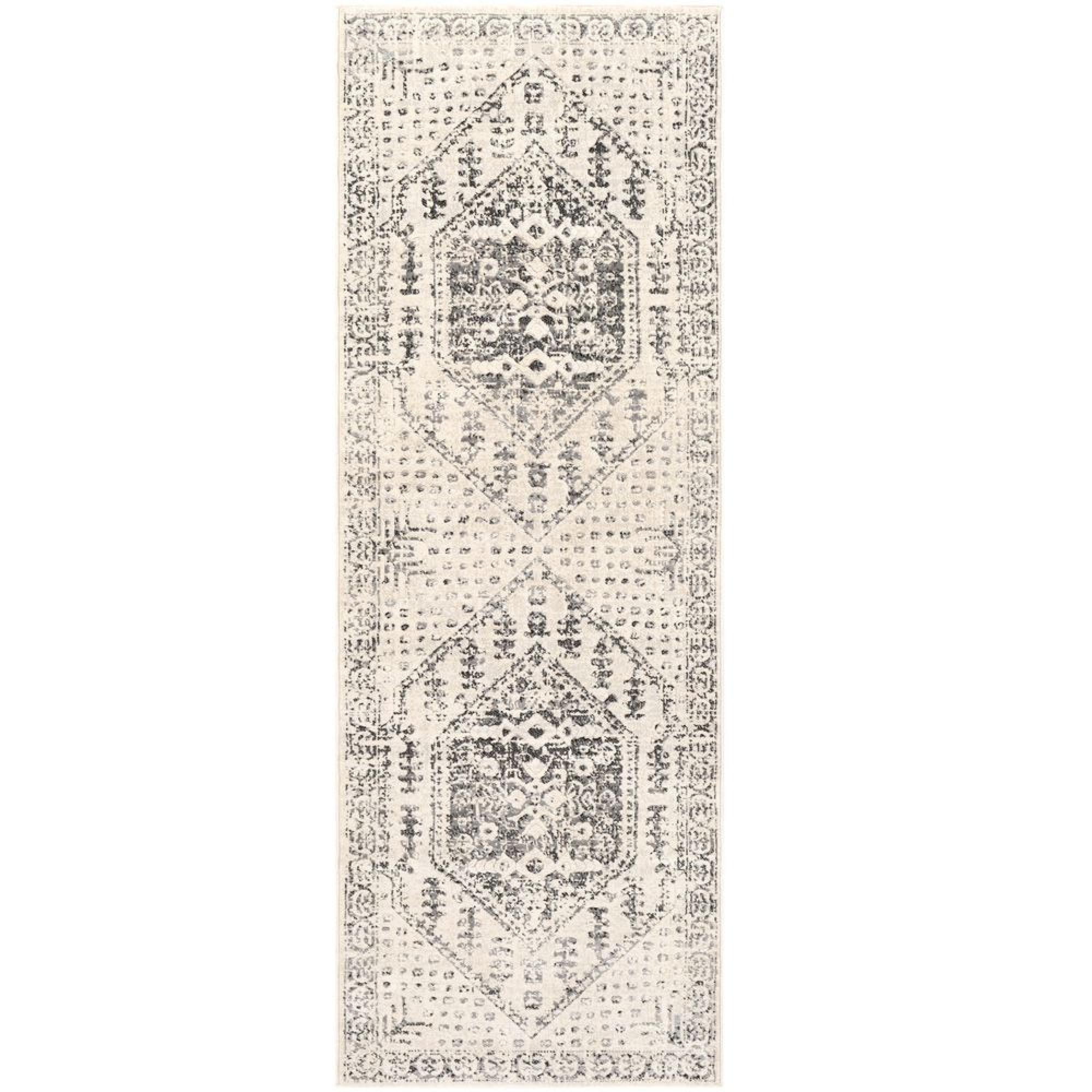City Runner - Vintage Traditional Oriental Boho - CIT2381 - Beige and Grey - 80cm x 220cm