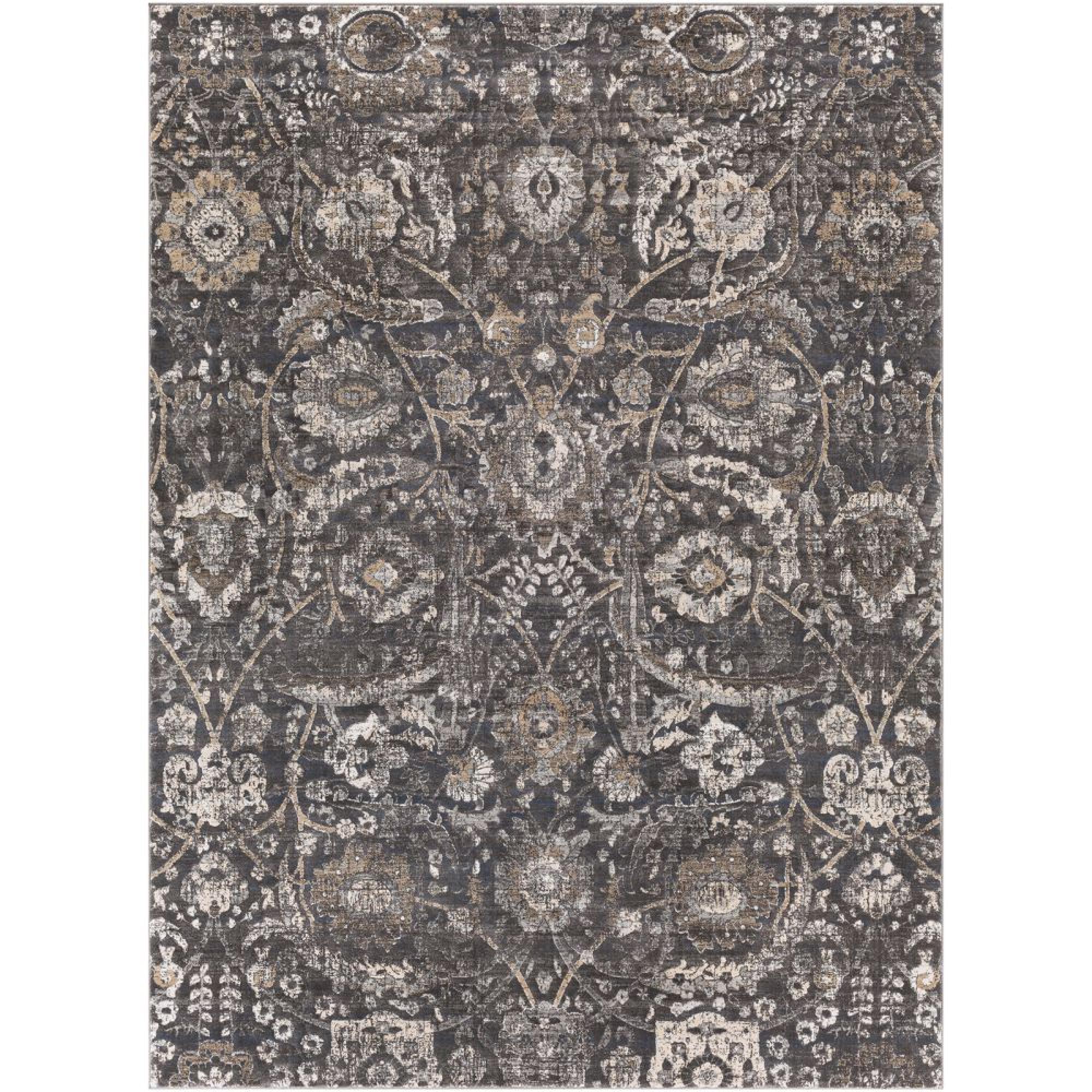 Indigo Rug - Vintage Oriental Boho - IGO2317 - Black - Sizes Available