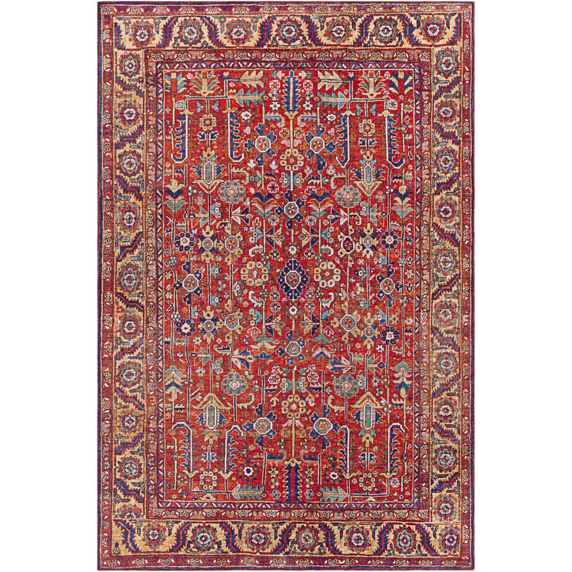 Iris Rug - Vintage Oriental Boho - IRS2332 - Burnt Orange - Sizes Available