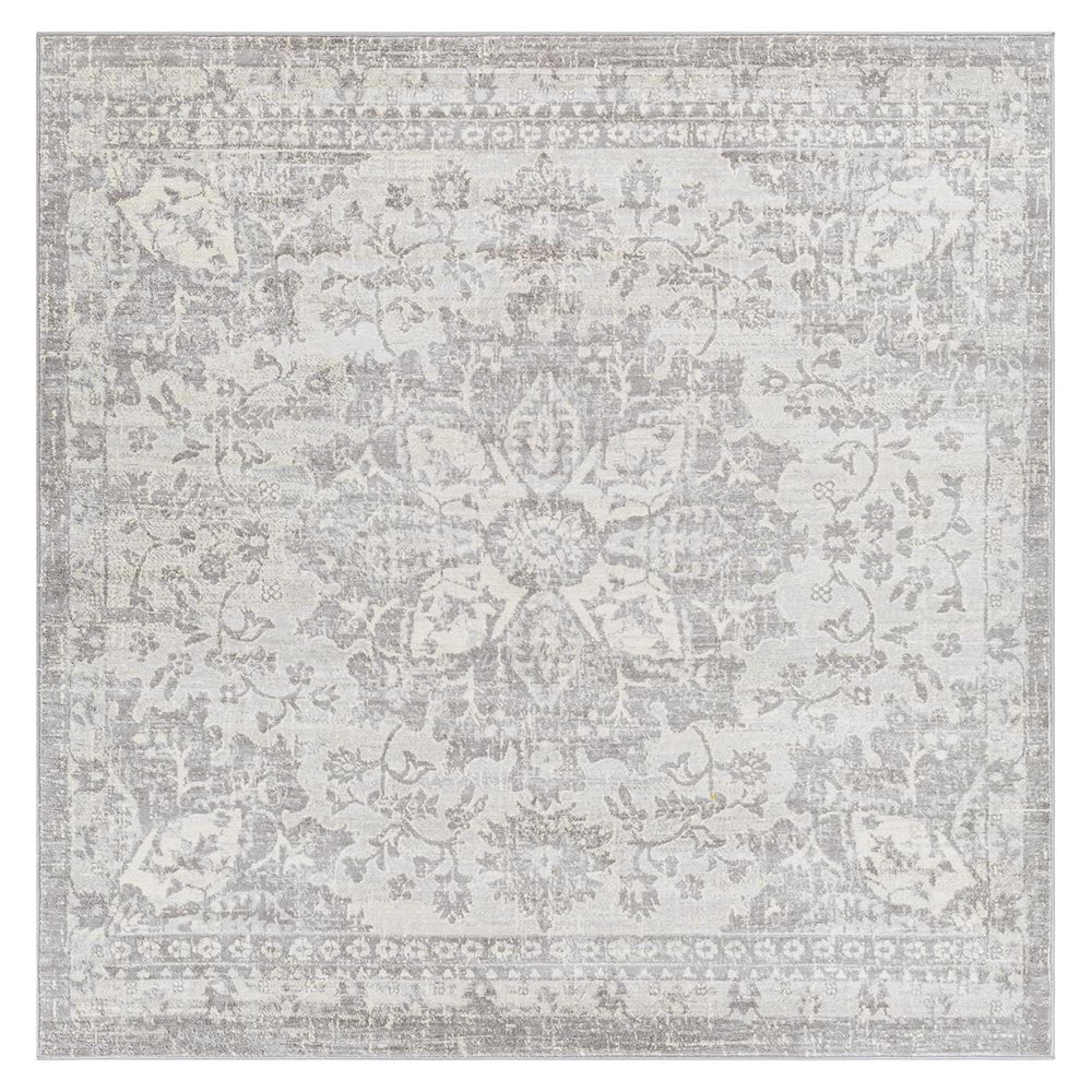 Monaco Rug - Vintage Traditional Oriental Boho - MOC2328 - Grey - Square - 200cm x 200cm