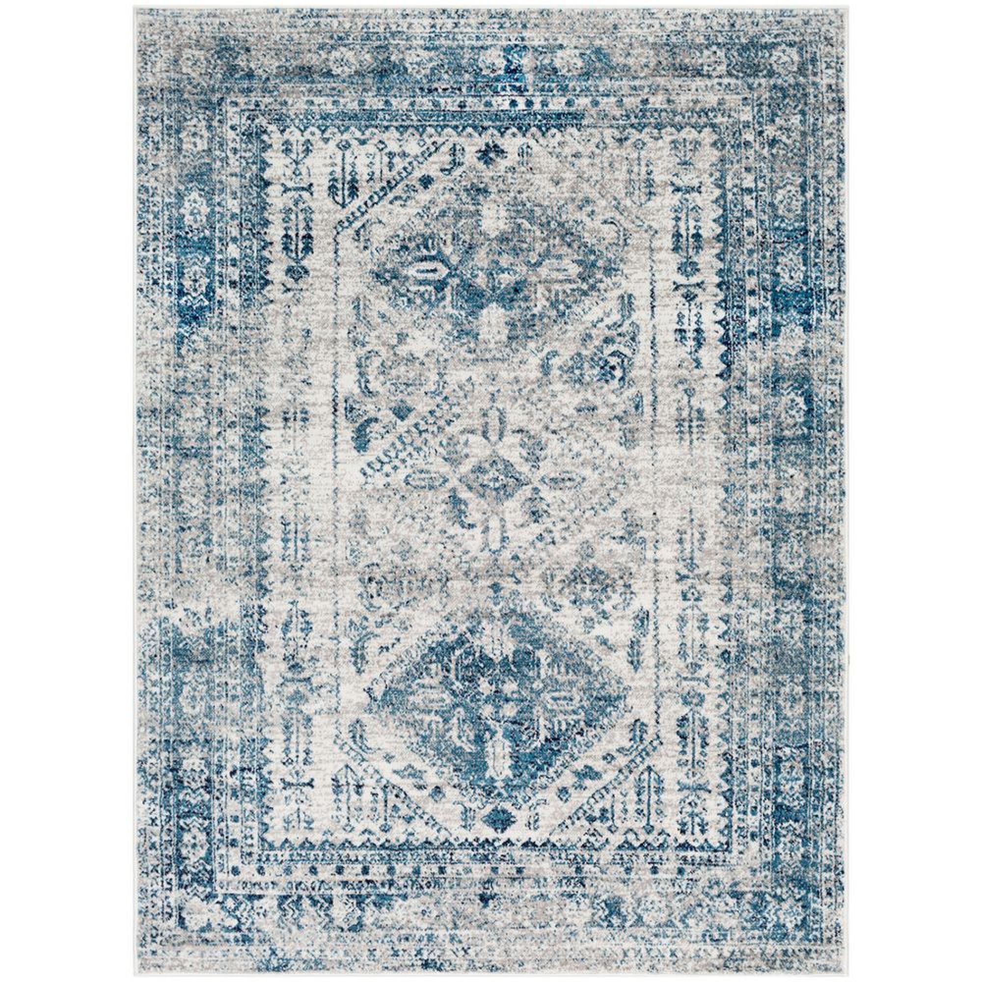 Monte Carlo Rug - Oriental Vintage - MNC2313 - Blue - Sizes Available