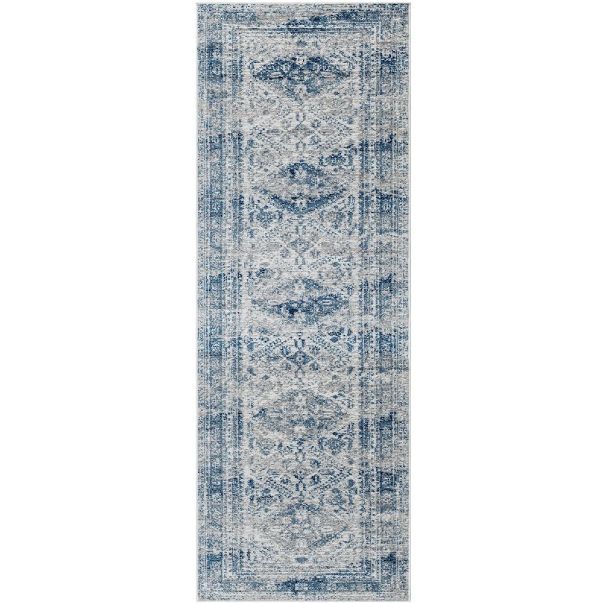 Monte Carlo Runner - Oriental Vintage - MNC2313 - Blue - 80cm x 220cm