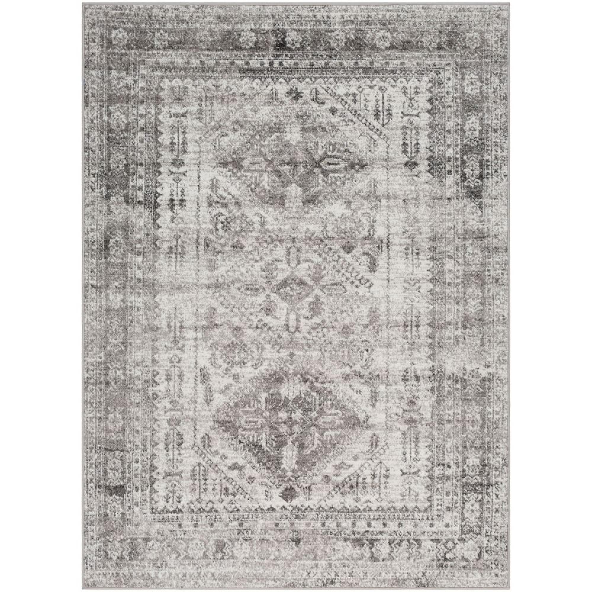 Monte Carlo Rug - Oriental Vintage - MNC2314 - Grey - Sizes Available