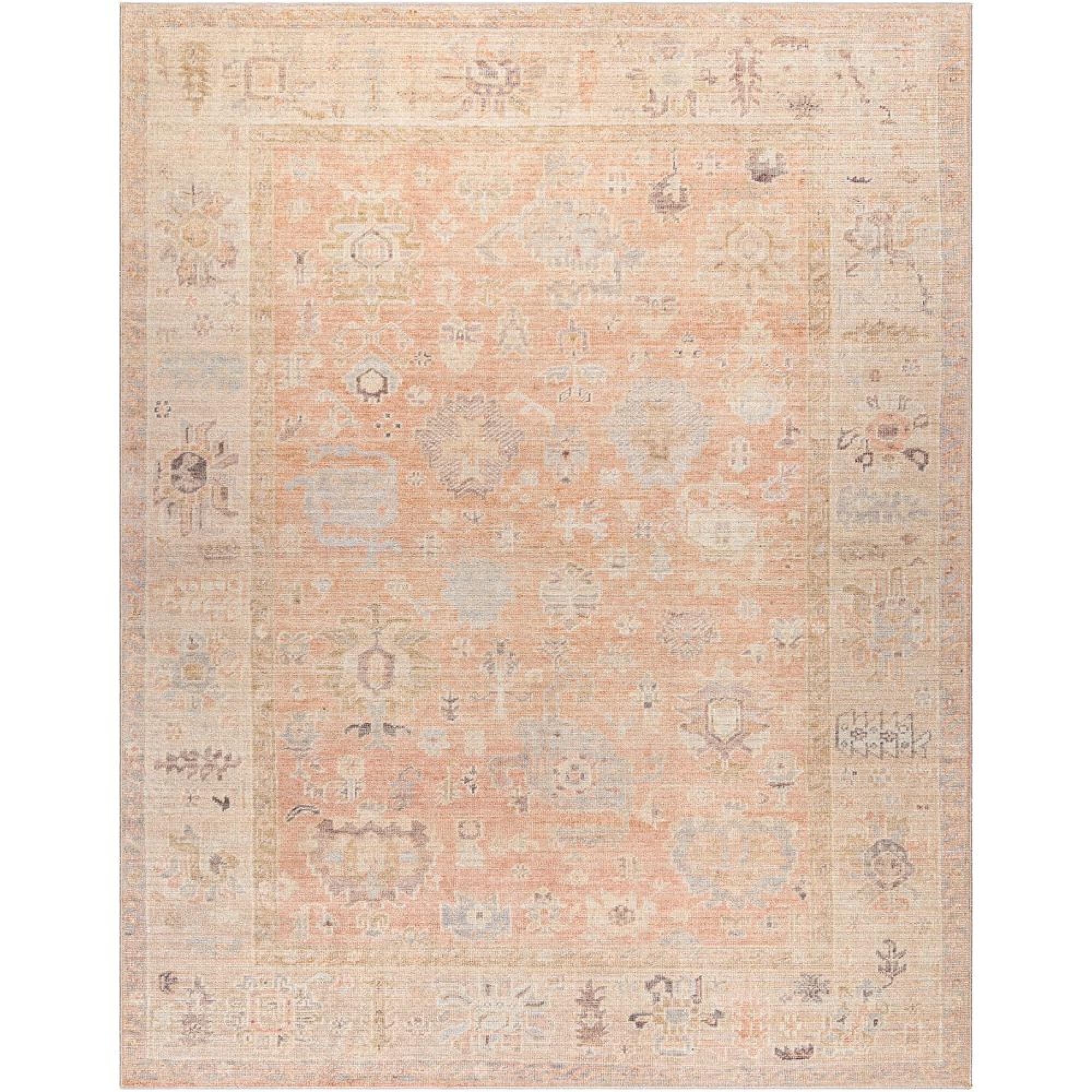 Marlene Rug - Vintage Oriental Boho - BOMN2307 - Dusty Pink - Sizes Available