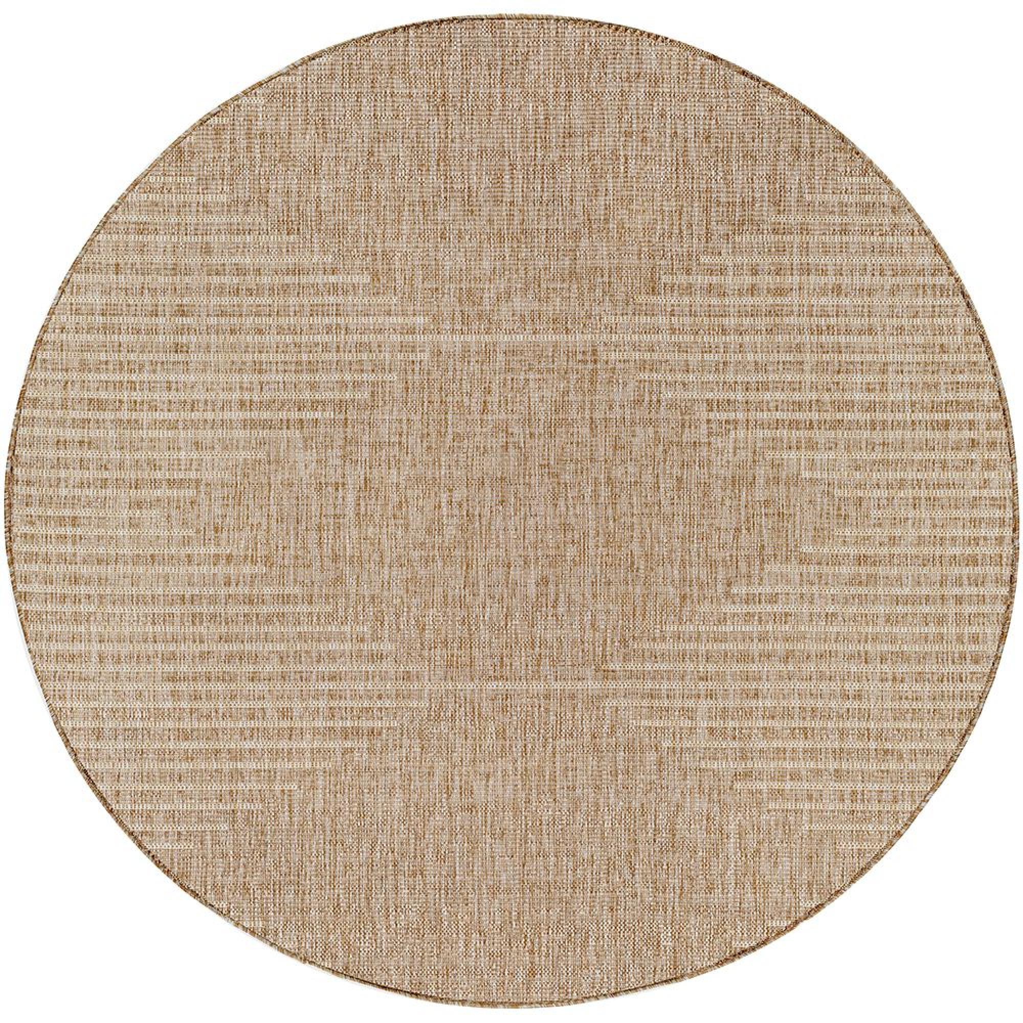 Eagean Round Rug - EAG2416 - Brown - 160cm x 160cm