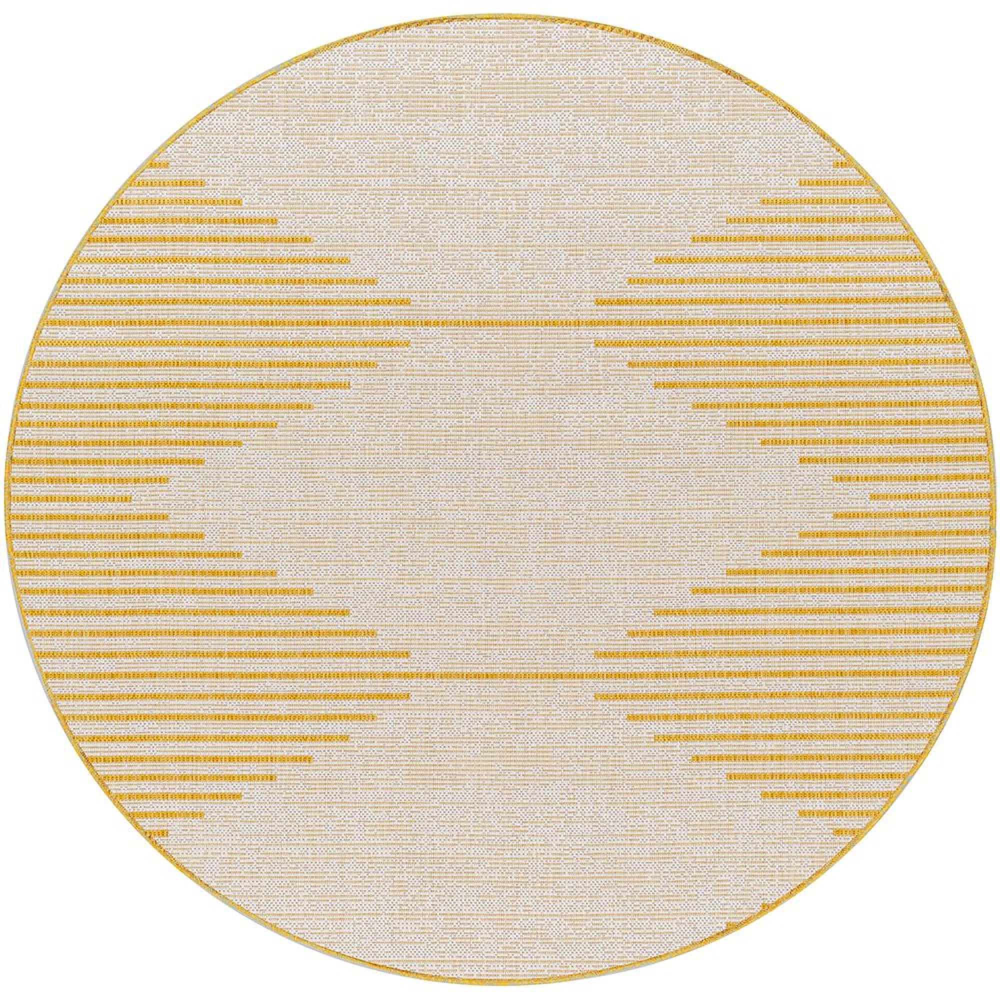 Eagean Round Rug - EAG2433 - Yellow - 160cm x 160cm