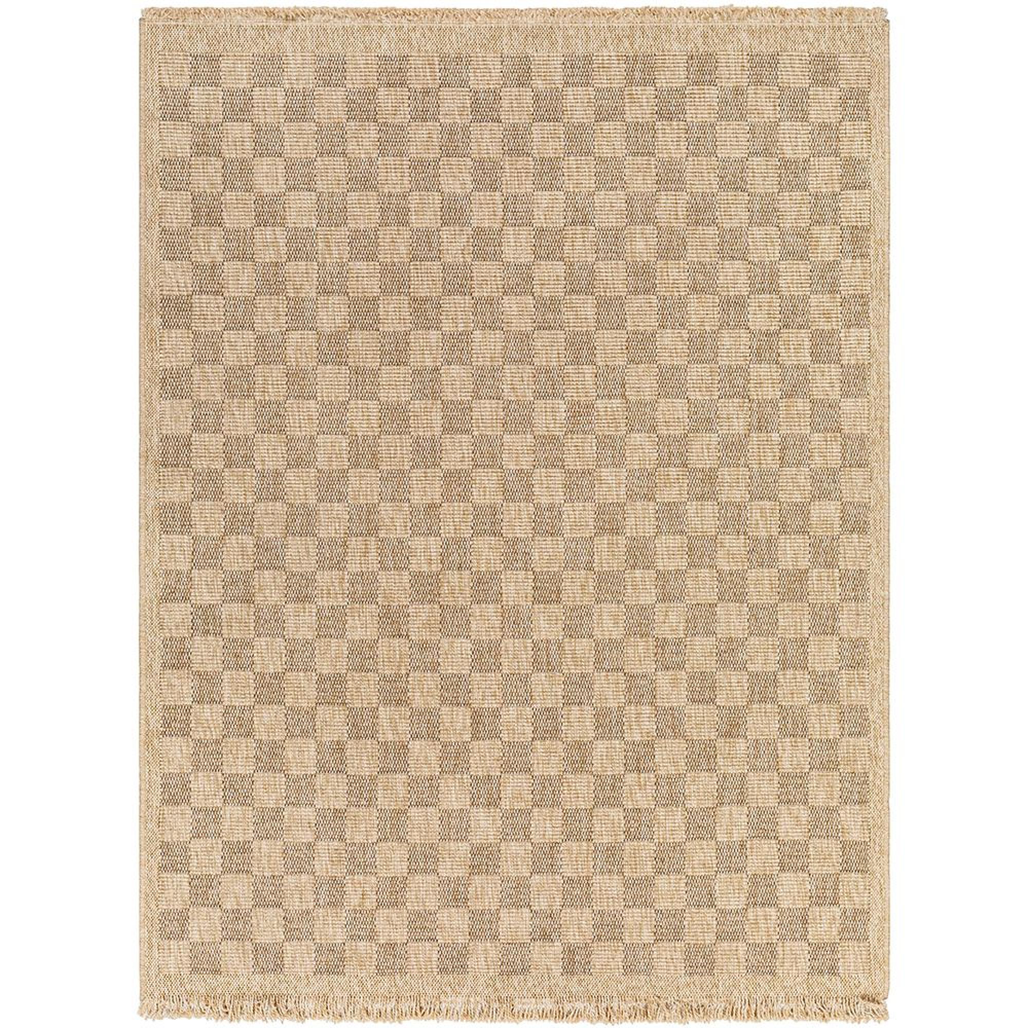 Mirage Rug - Jute Look Checkered - MGE2310 - Brown - Sizes Available