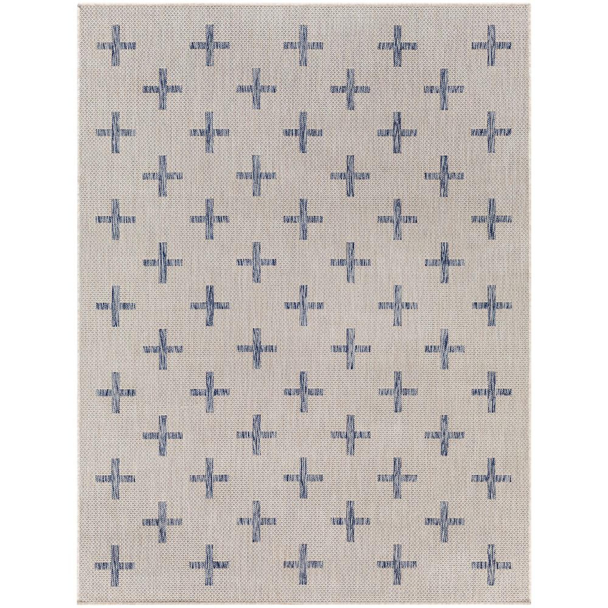 Tuareg Rug - TRG2358 - Ivory & Blue - Sizes Available