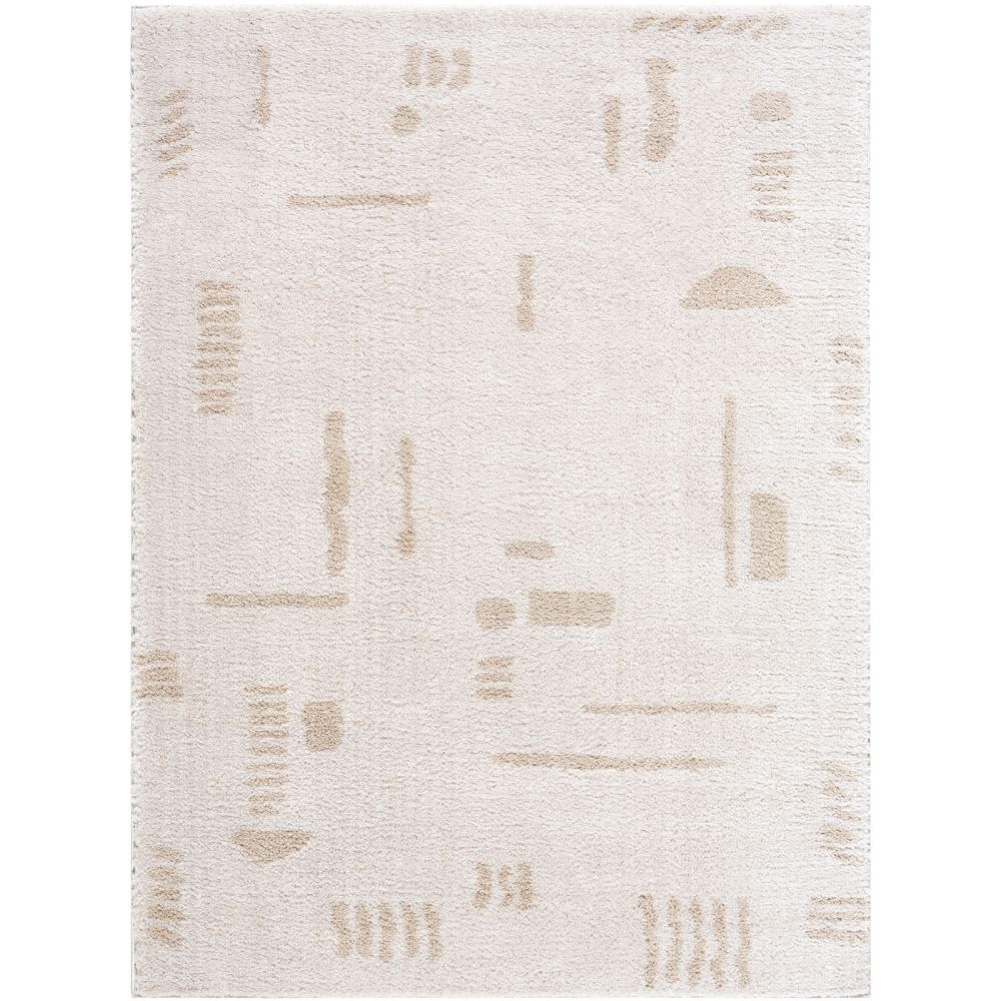 Fossay Rug - Machine Washable Modern Shaggy - FSG2301 - Beige - Sizes Available
