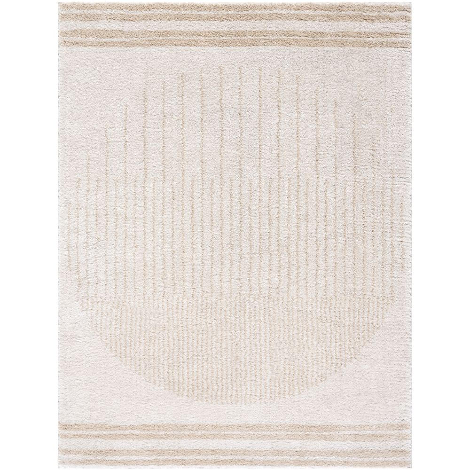 Fossay Rug - Machine Washable Modern Shaggy - FSG2306 - Beige - Sizes Available