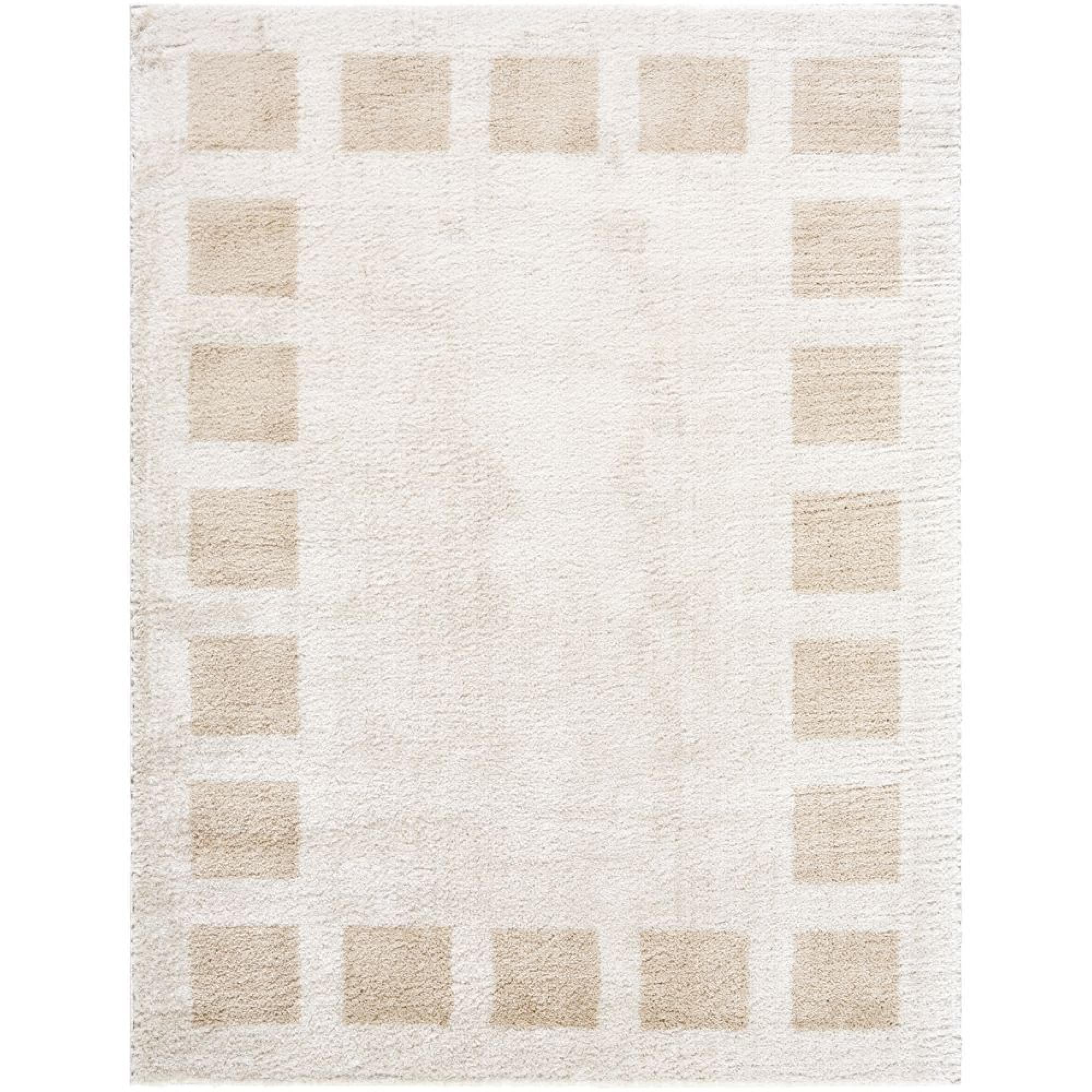 Fossay Rug - Machine Washable Modern Shaggy - FSG2314 - Beige - Sizes Available