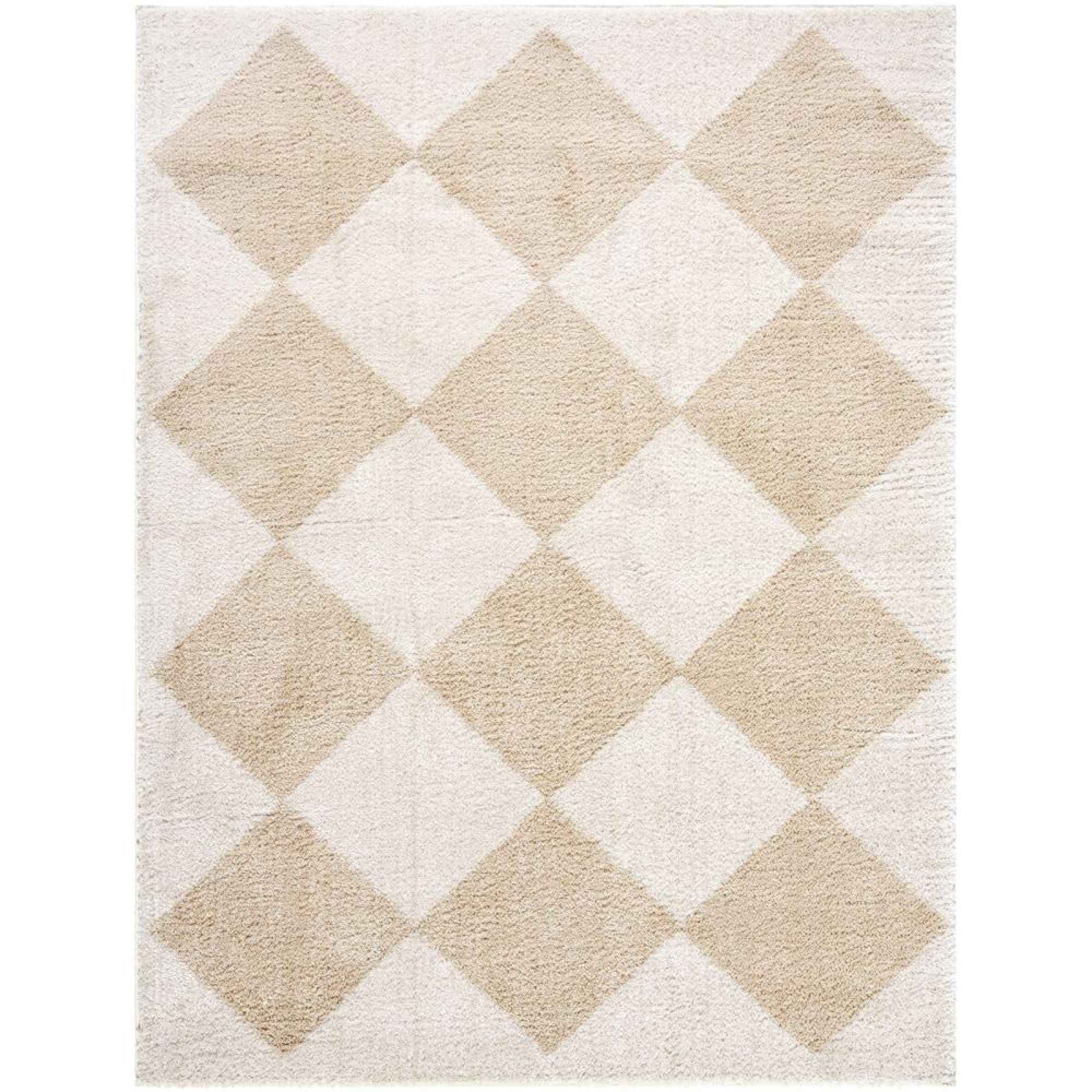 Fossay Rug - Machine Washable Modern Shaggy - FSG2324 - Beige - Sizes Available