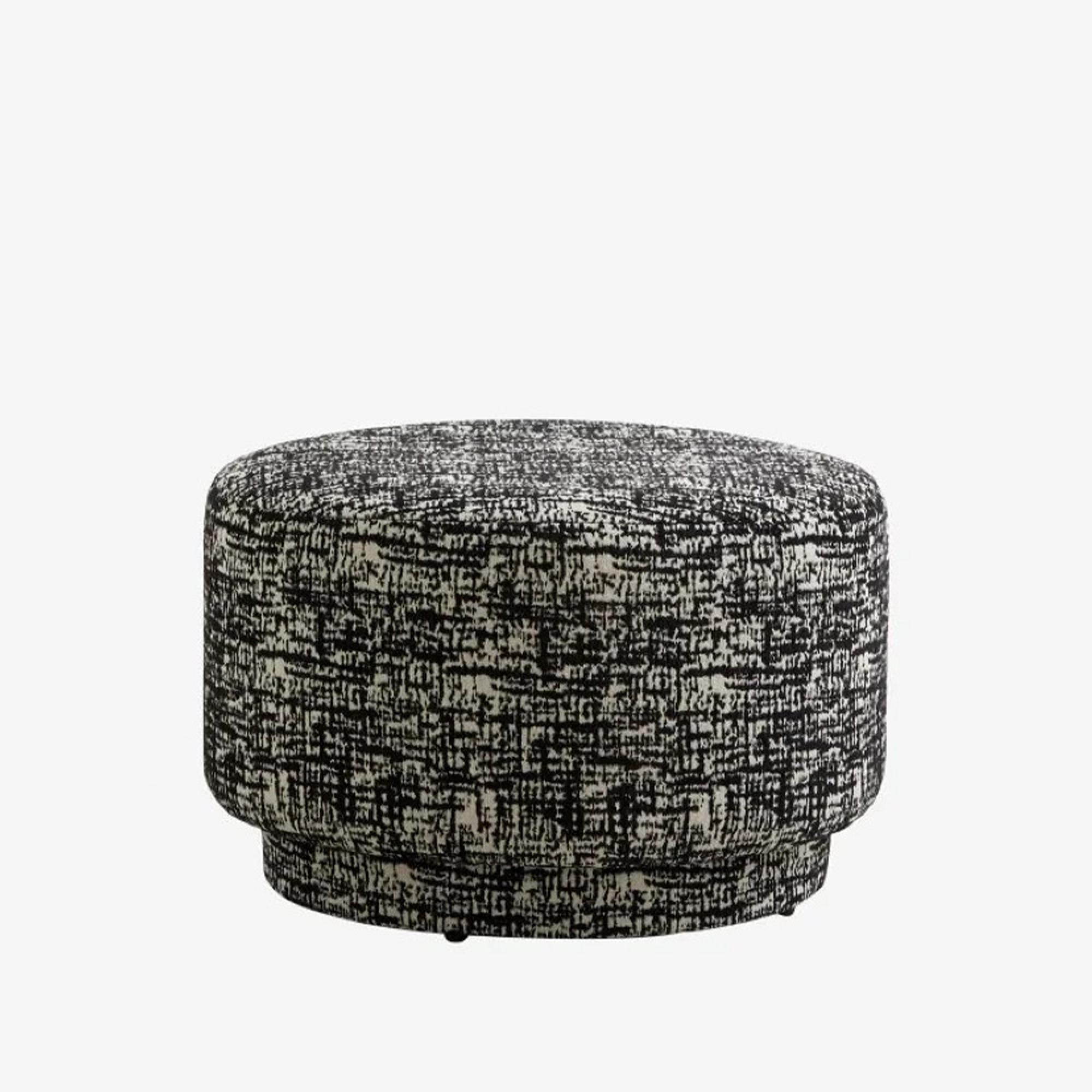 Bomu Pouf - Black & White - Fabric