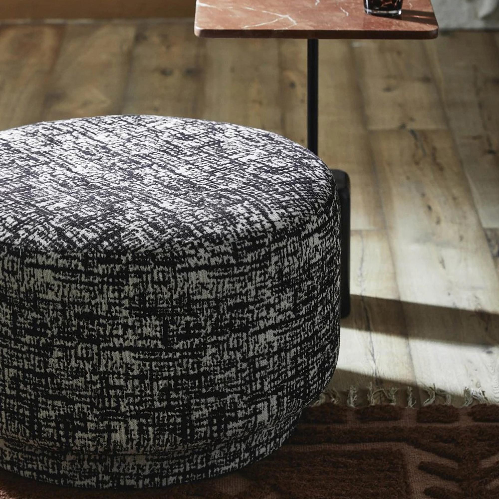 Bomu Pouf - Black & White - Fabric