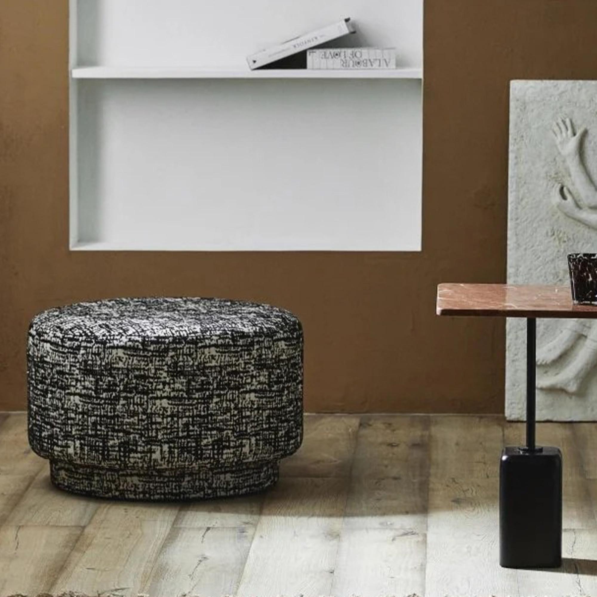 Bomu Pouf - Black & White - Fabric