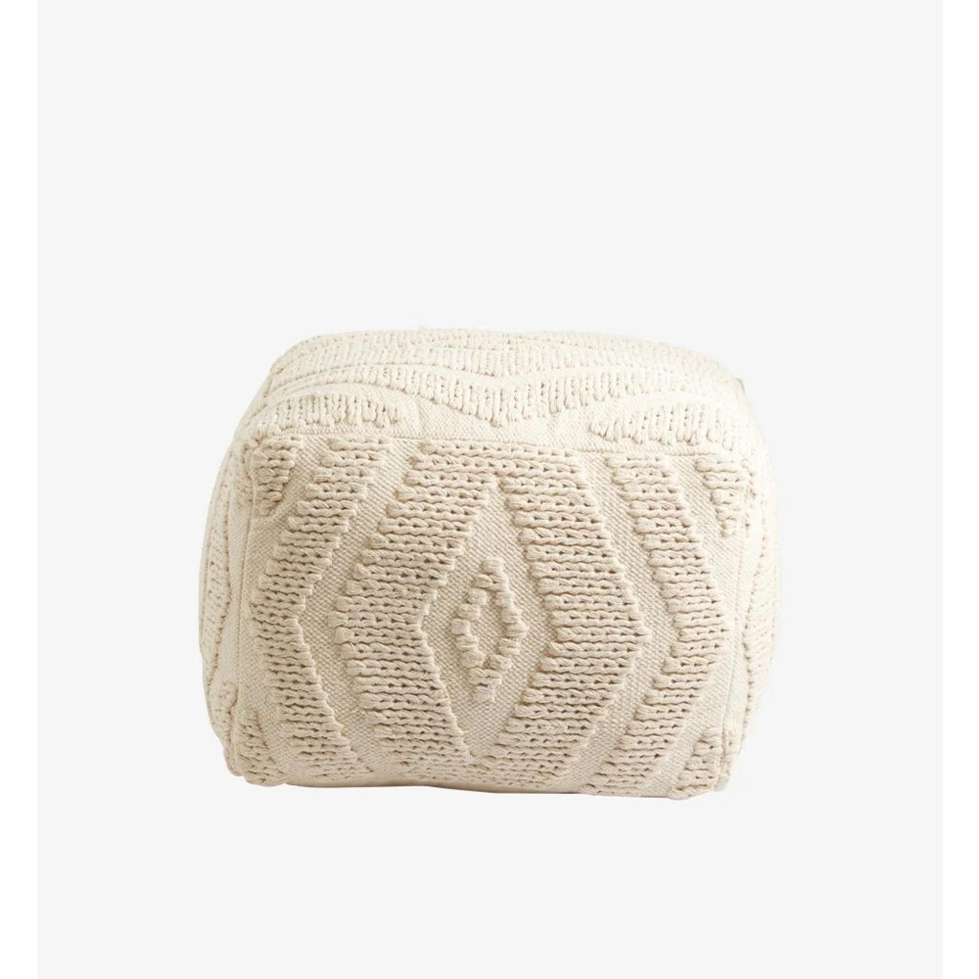Wular Pouf - Off White - Fabric